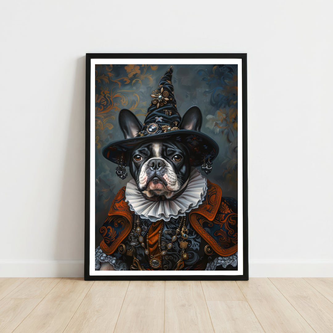 Witchy French Bulldog Art Print