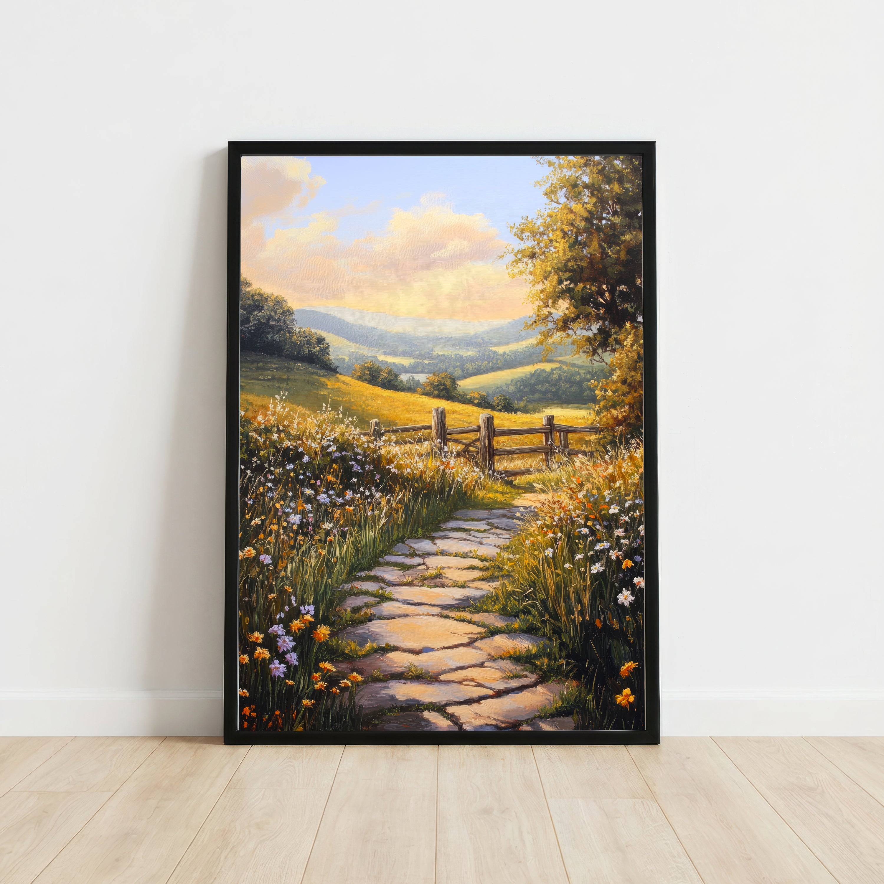 Wildflower Country Path Art Print