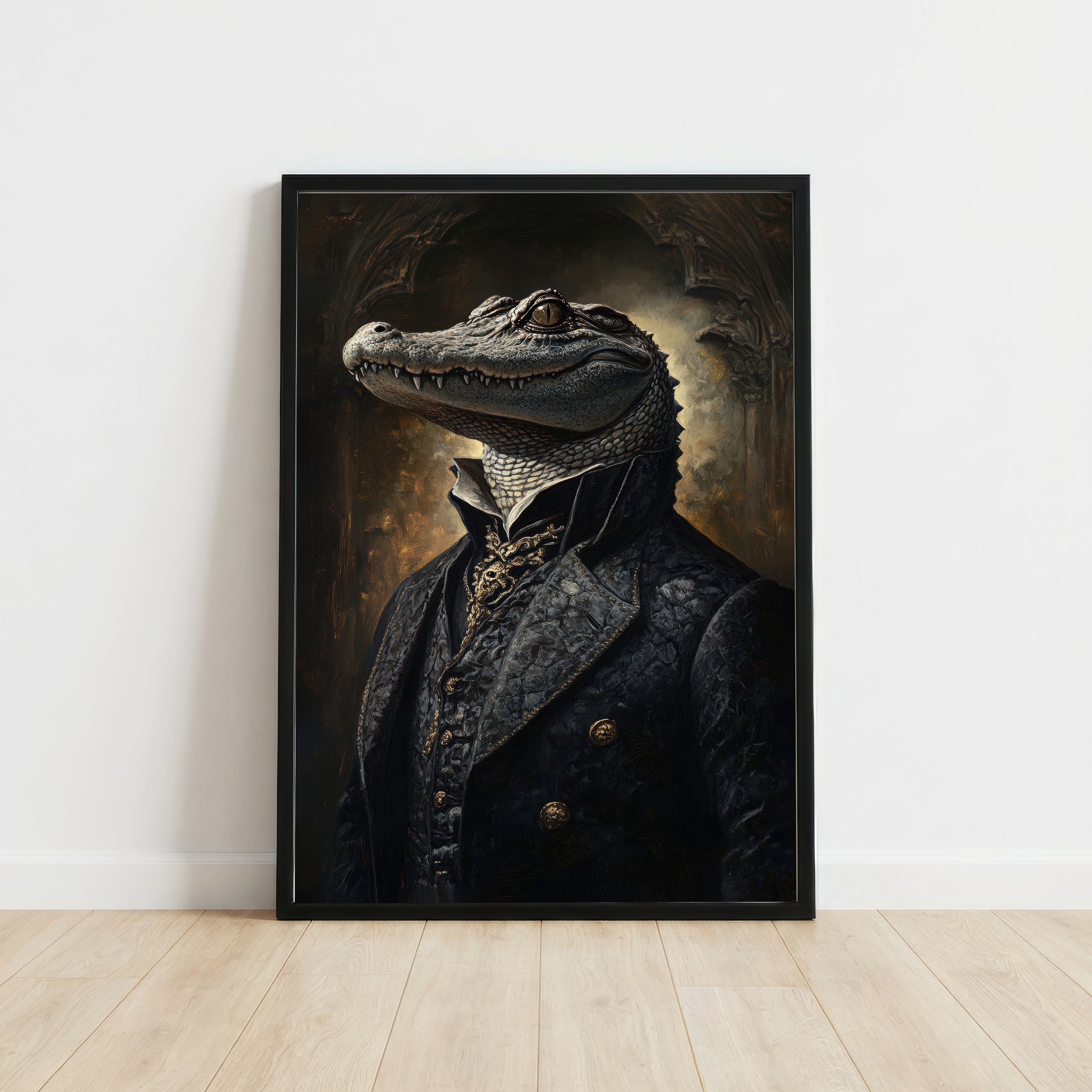 Victorian Crocodile Art Print