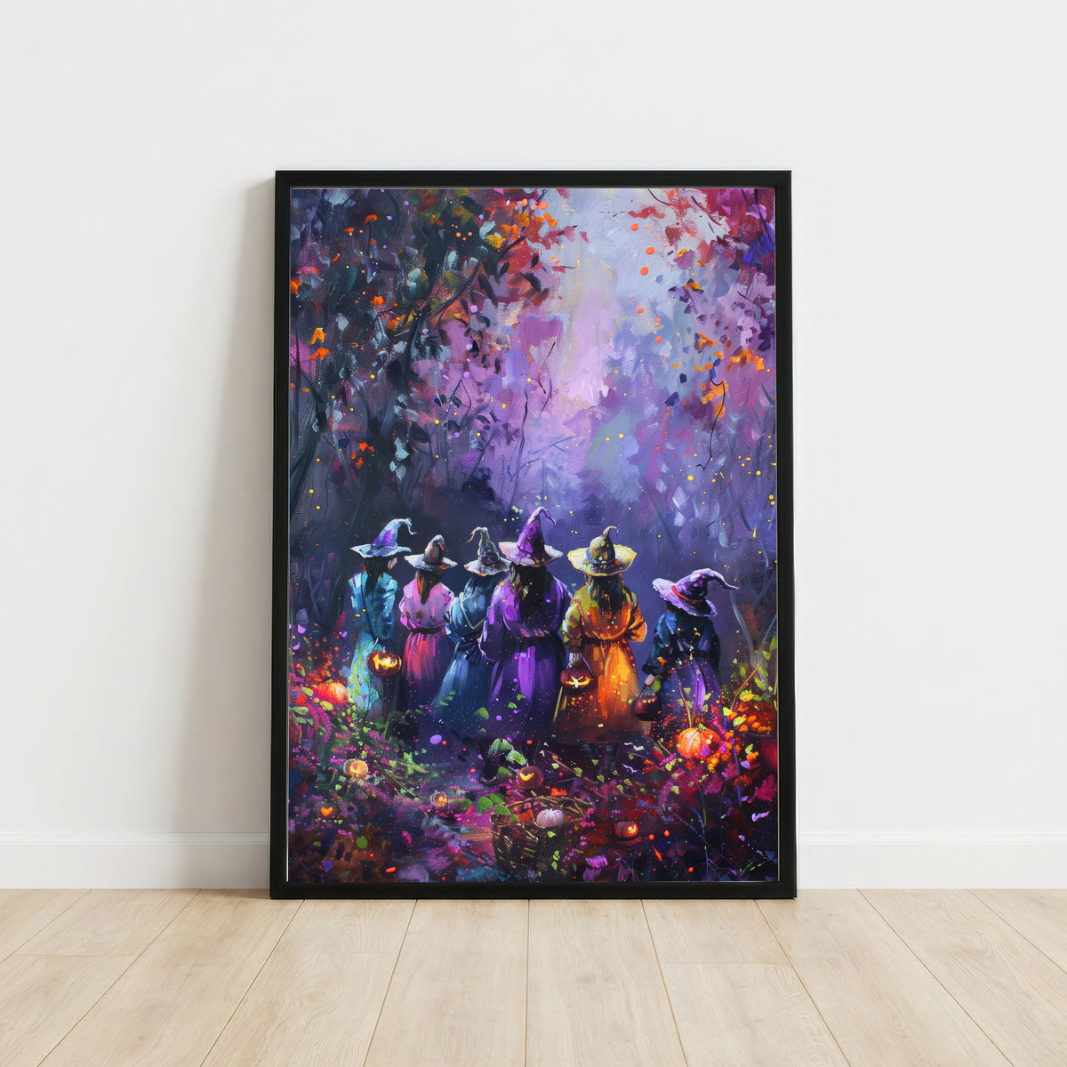 Whimsical Witch Gathering Art Print