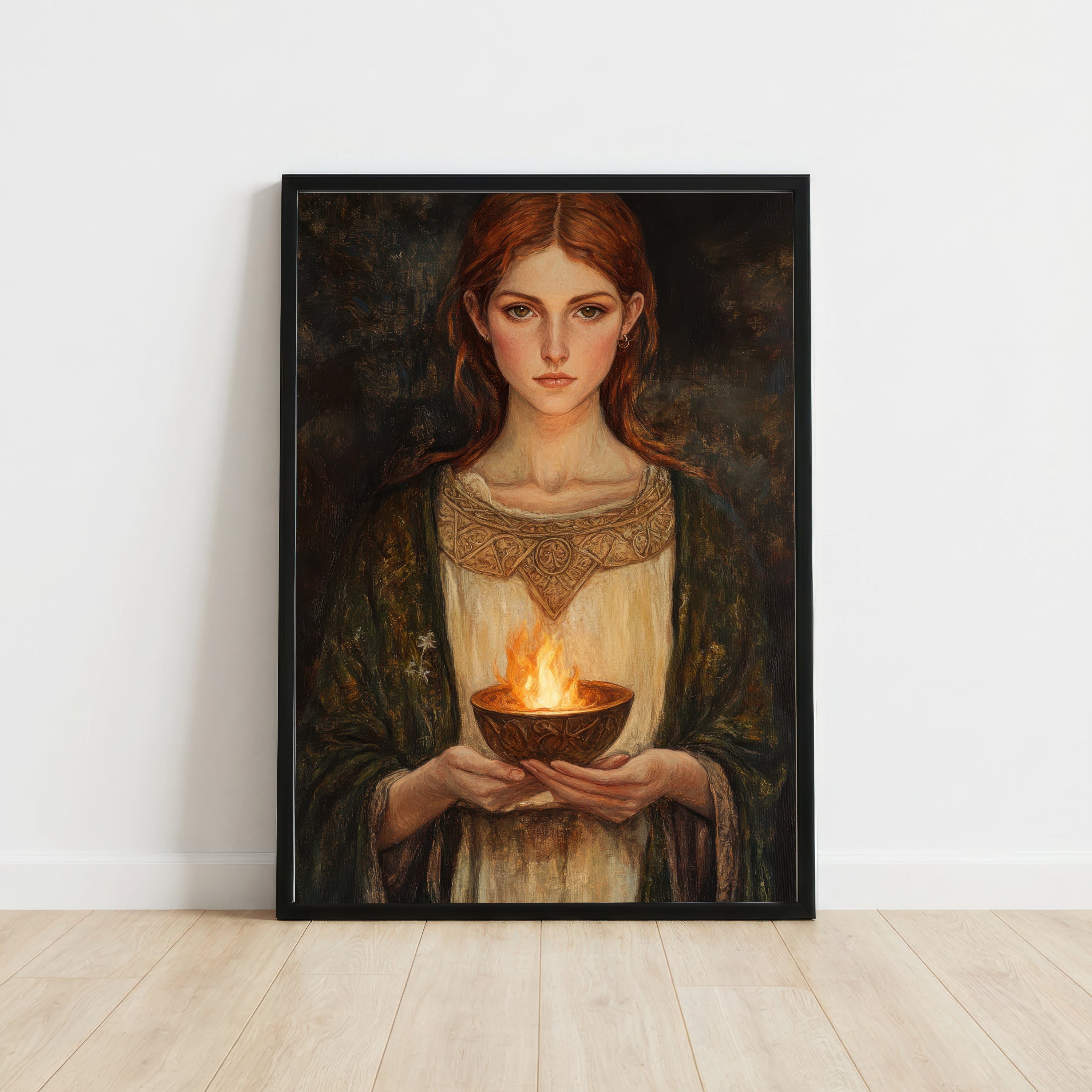 Flame Bearer Medieval Fantasy Art Print