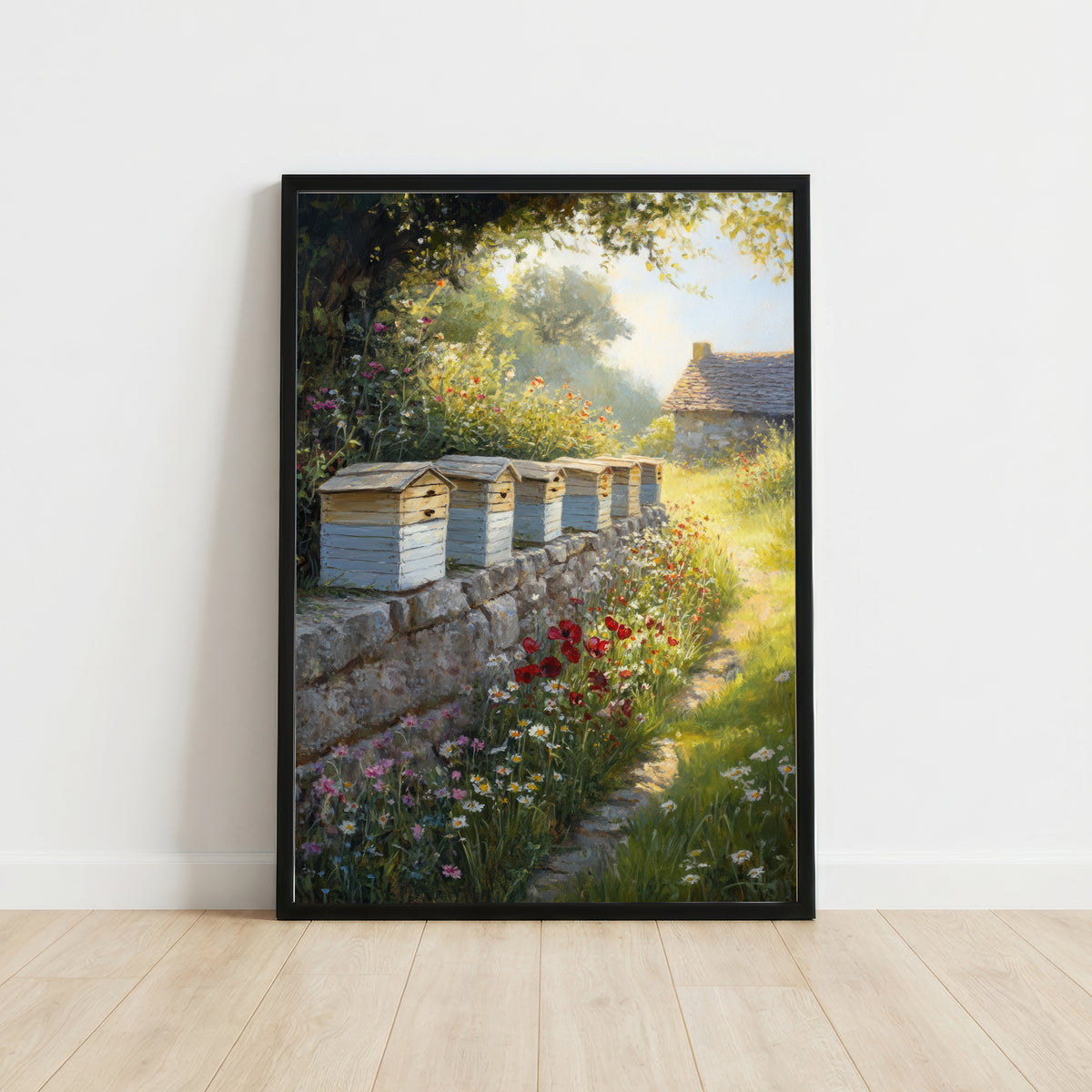 Wildflower Beehive Garden Art Print
