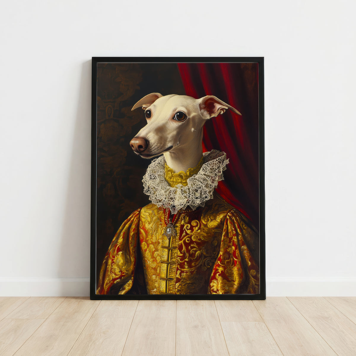 Aristocratic Dog Baroque Art Print