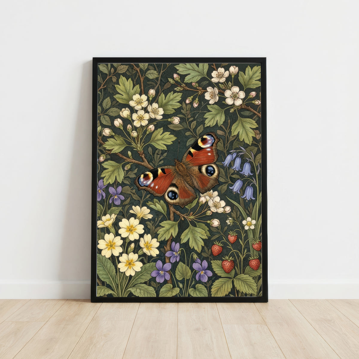 Peacock Butterfly Botanical Art Print
