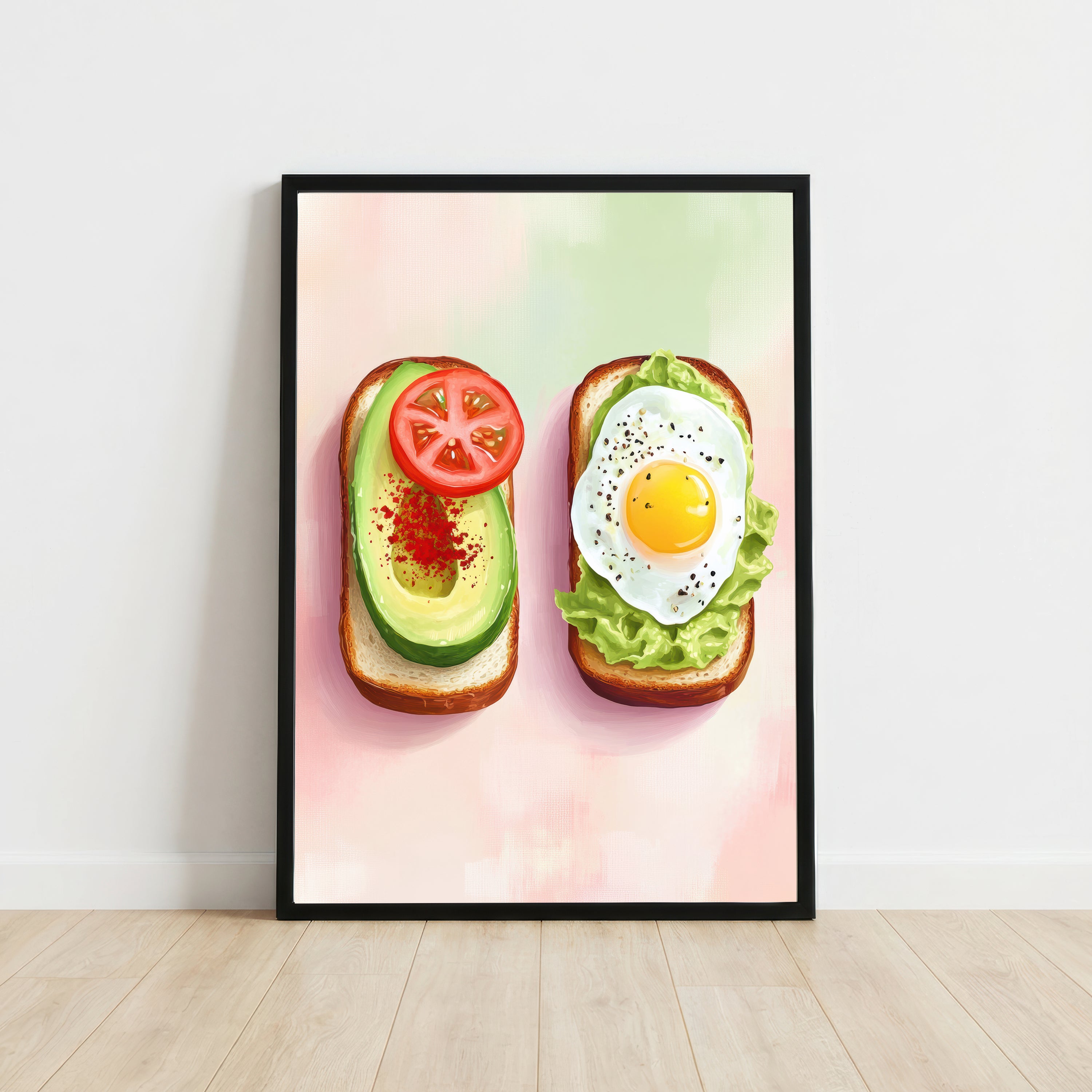 Avocado and Egg Toast Art Print