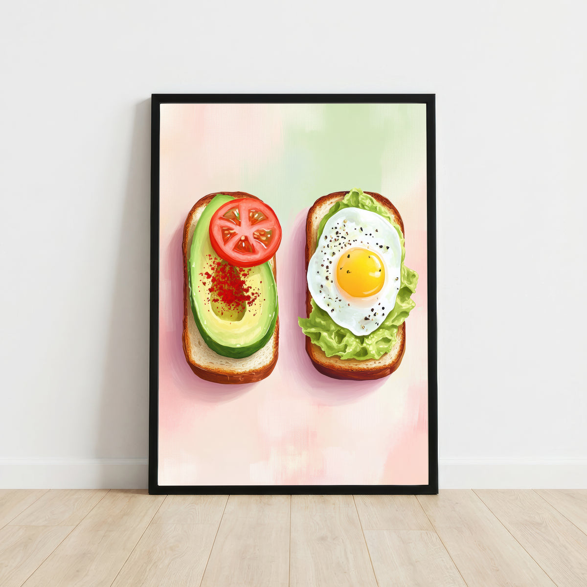 Avocado and Egg Toast Art Print