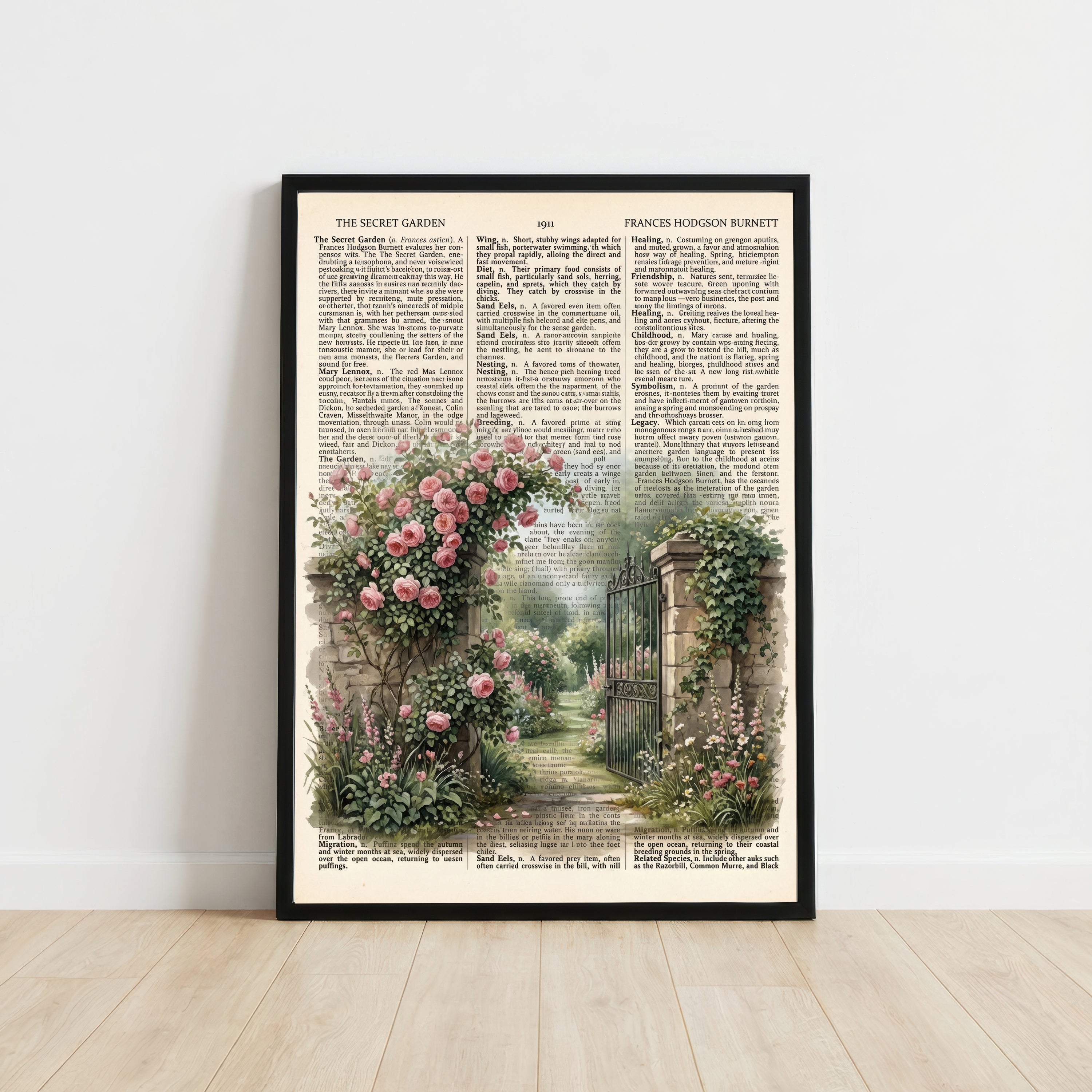 Secret Garden Rose Gate Art Print