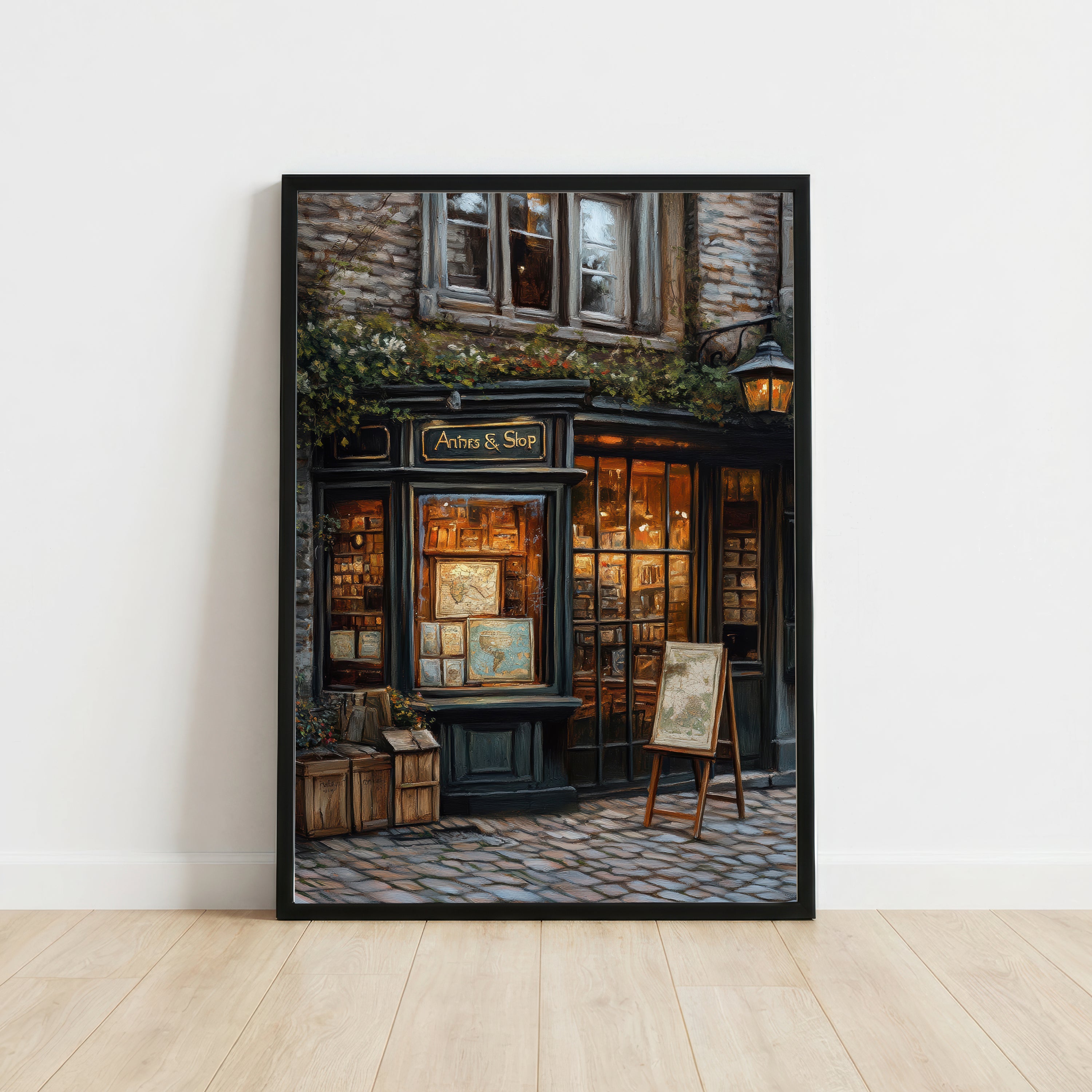 Antique Map Shop Art Print