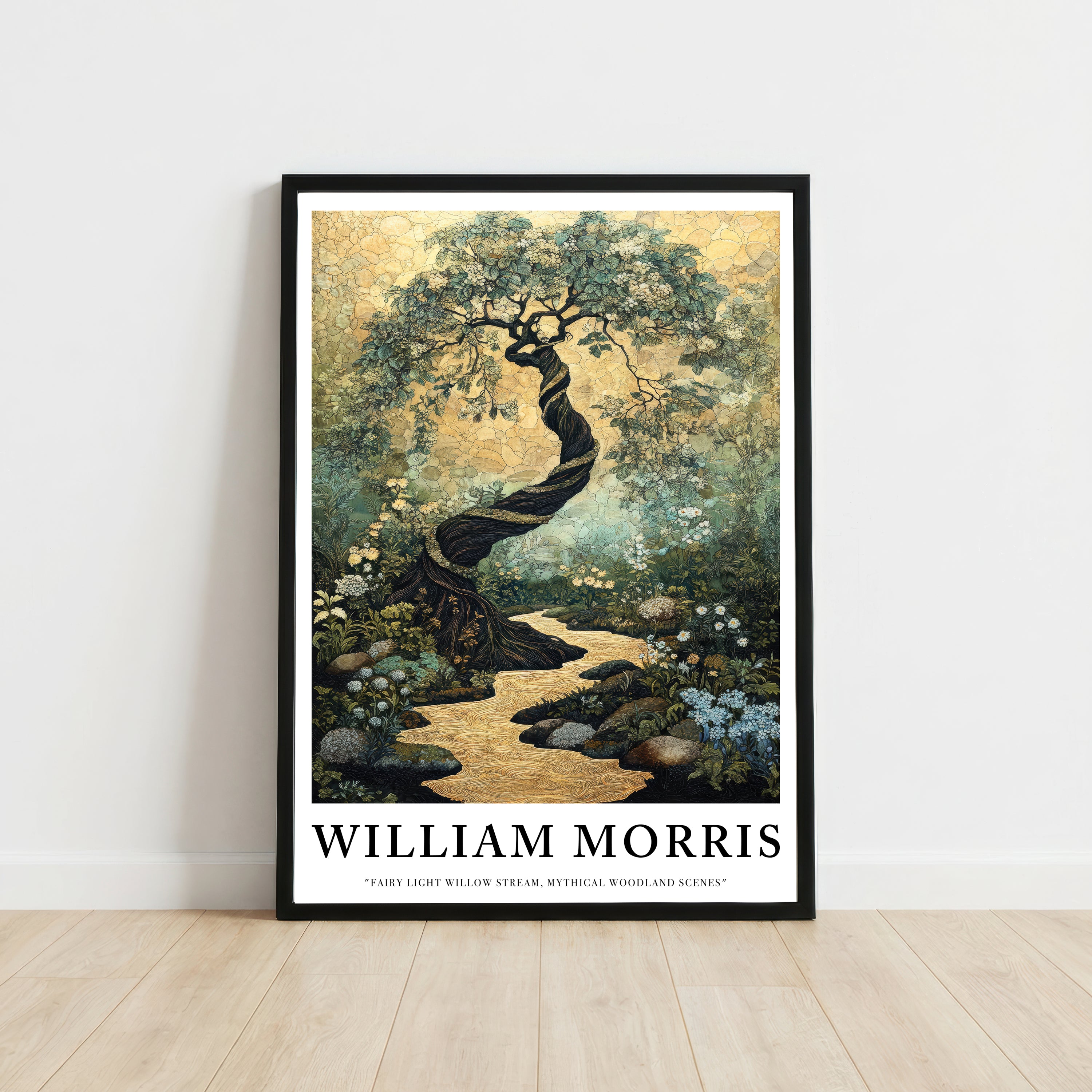 William Morris Inspired Willow Stream Art Print