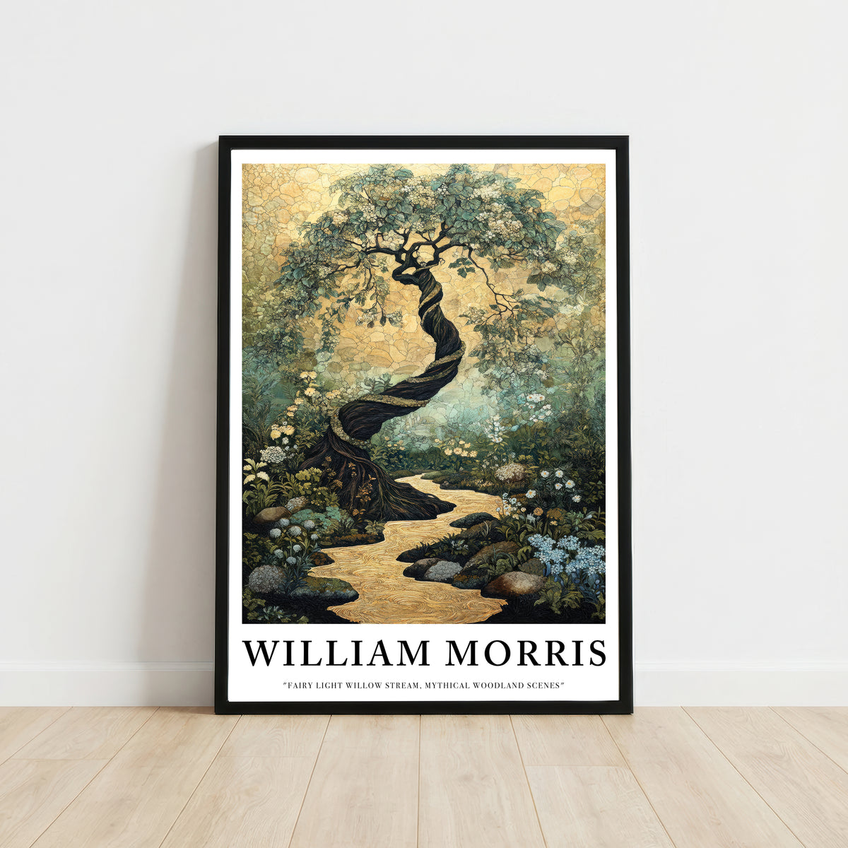 William Morris Inspired Willow Stream Art Print