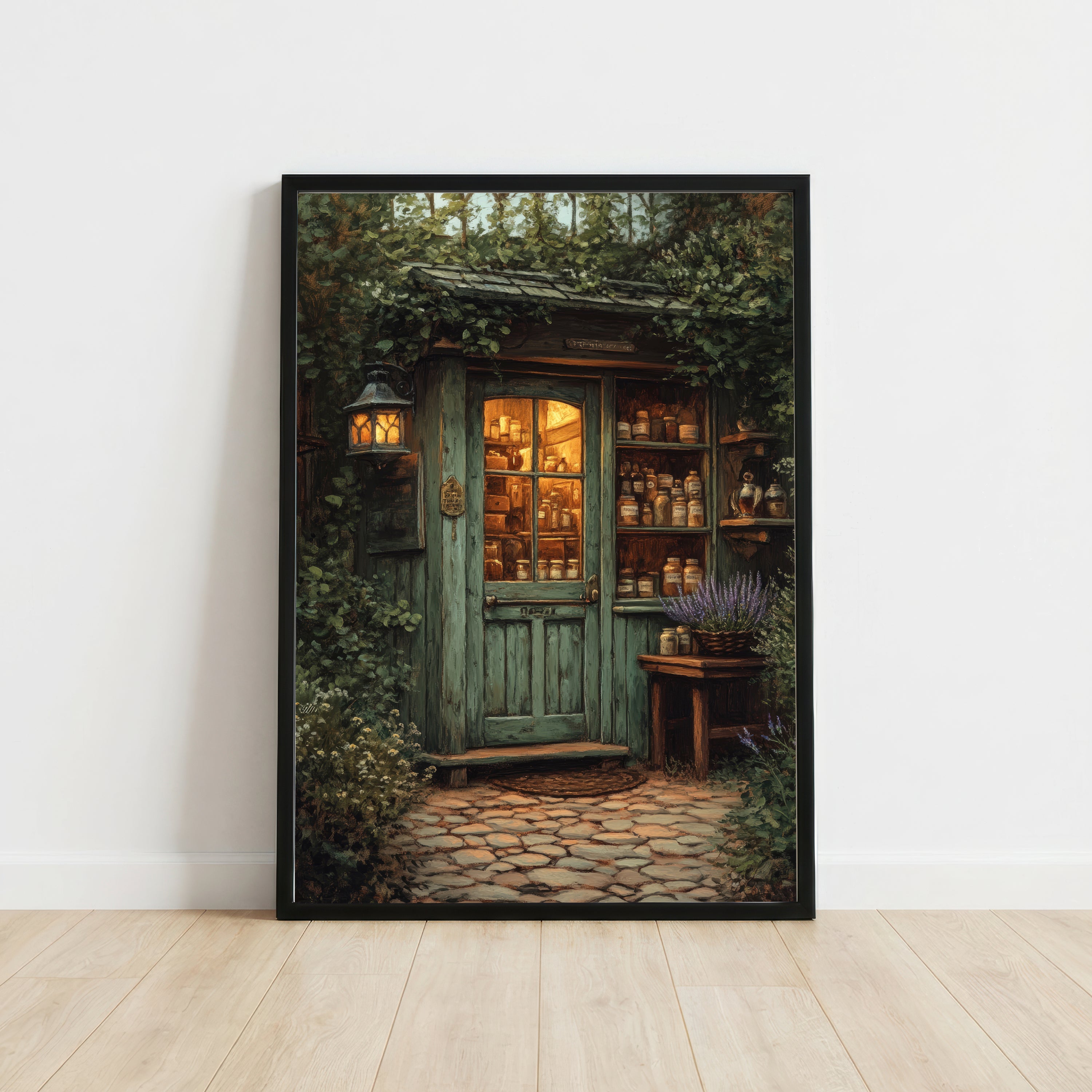 Woodland Apothecary Cottage Art Print