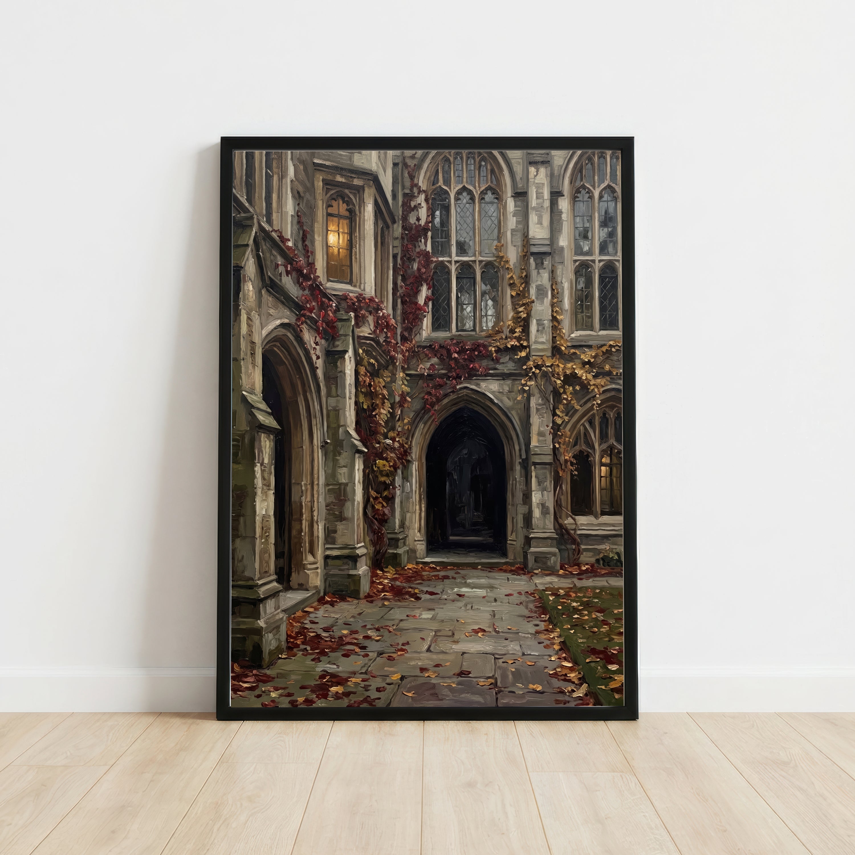 Gothic Church Courtyard Art Print