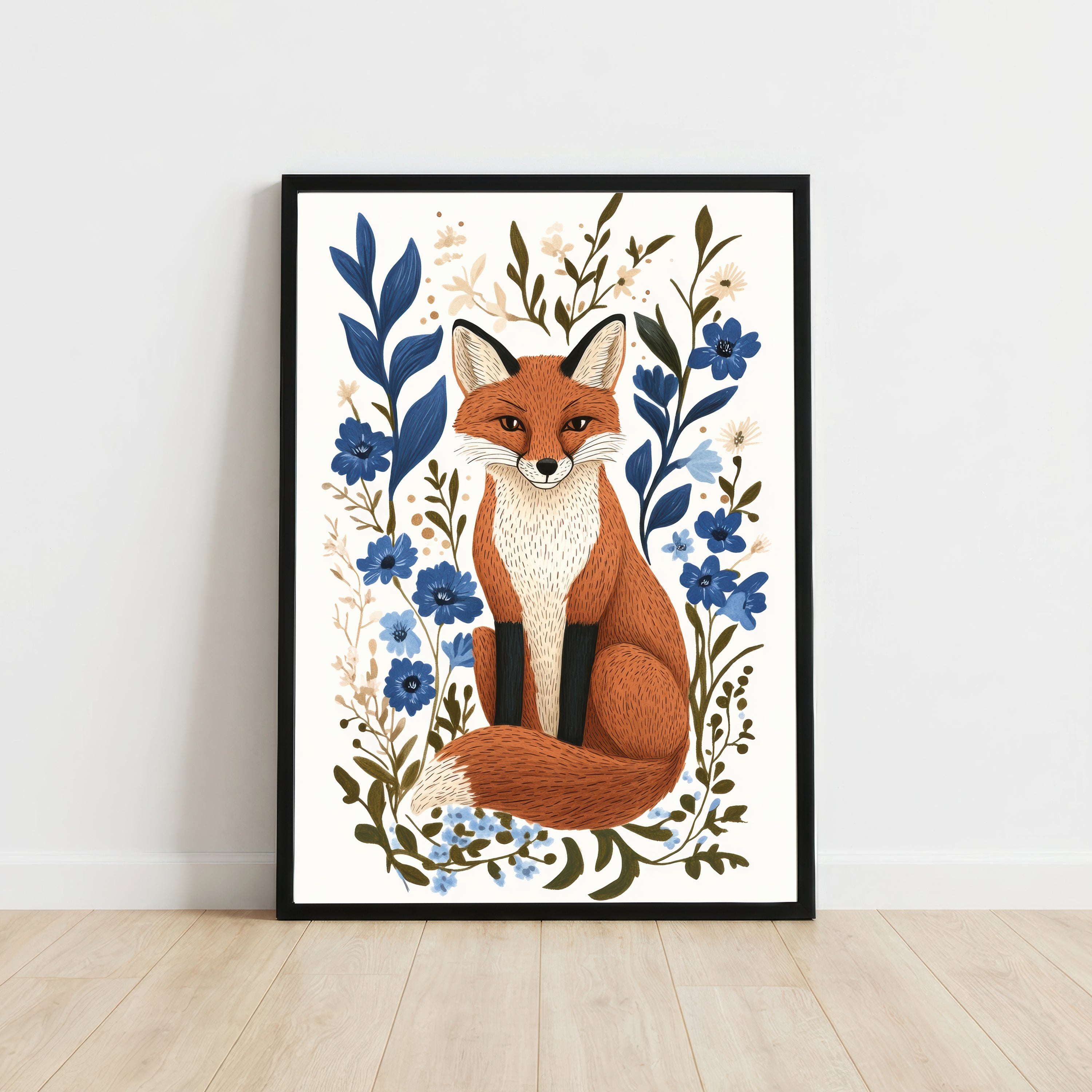 Floral Fox Art Print
