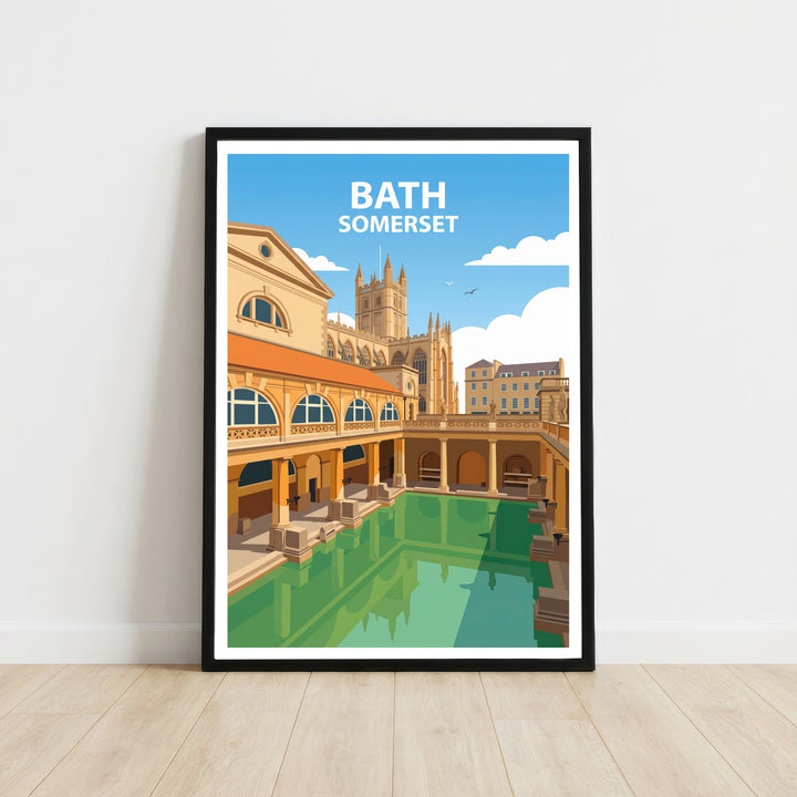 Bath Somerset Travel Poster Print: Georgian Architecture Wall Art