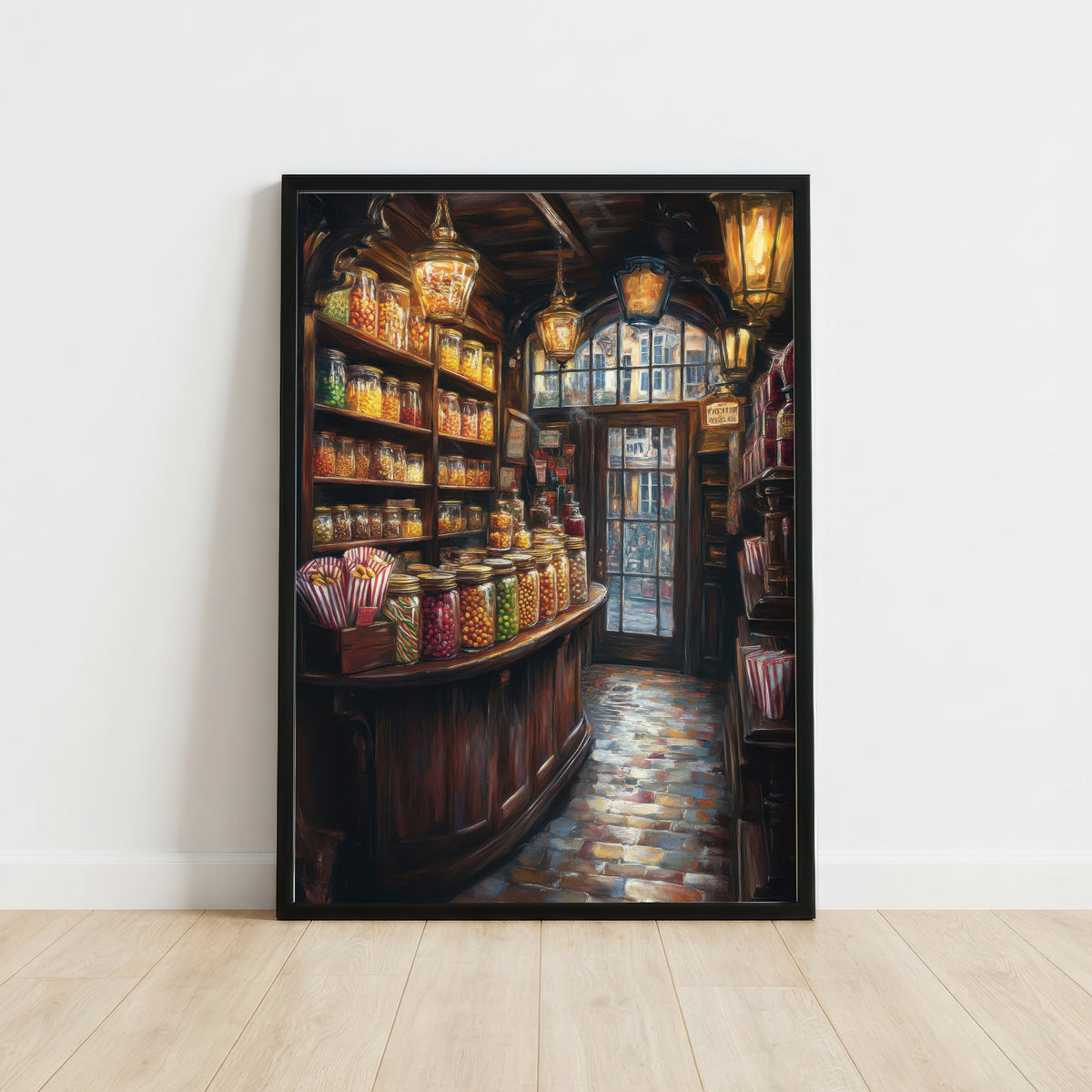 Vintage Sweet Shop Art Print