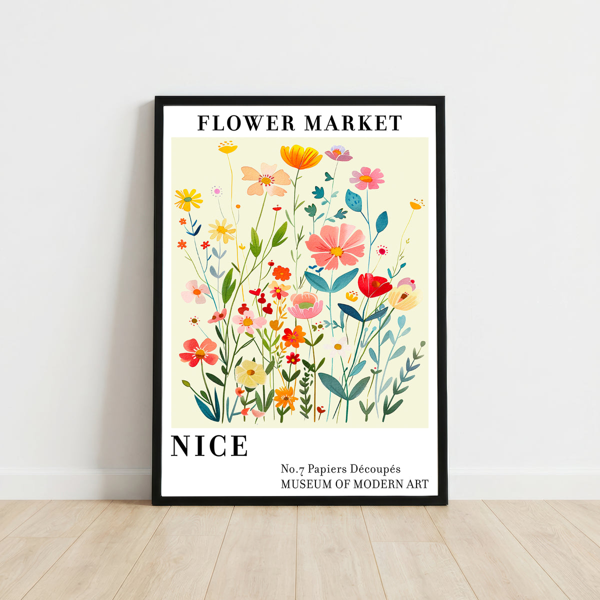 Flower Market Cut Paper Art Print