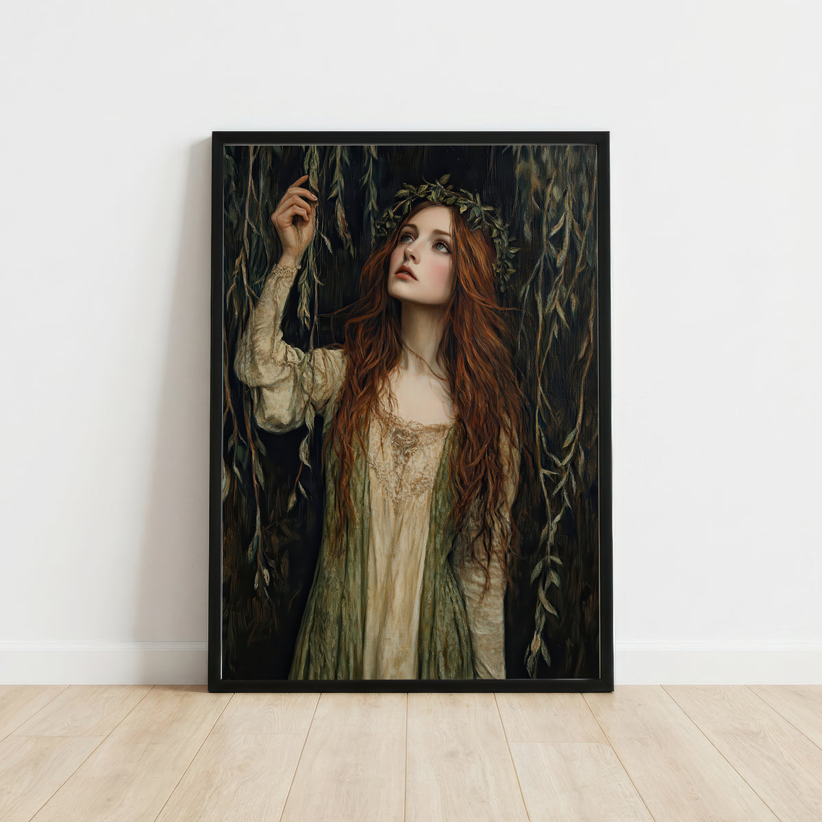Red Haired Woodland Woman Art Print