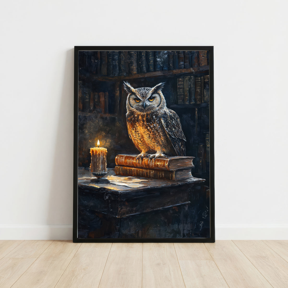 Dark Academia Owl Art Print