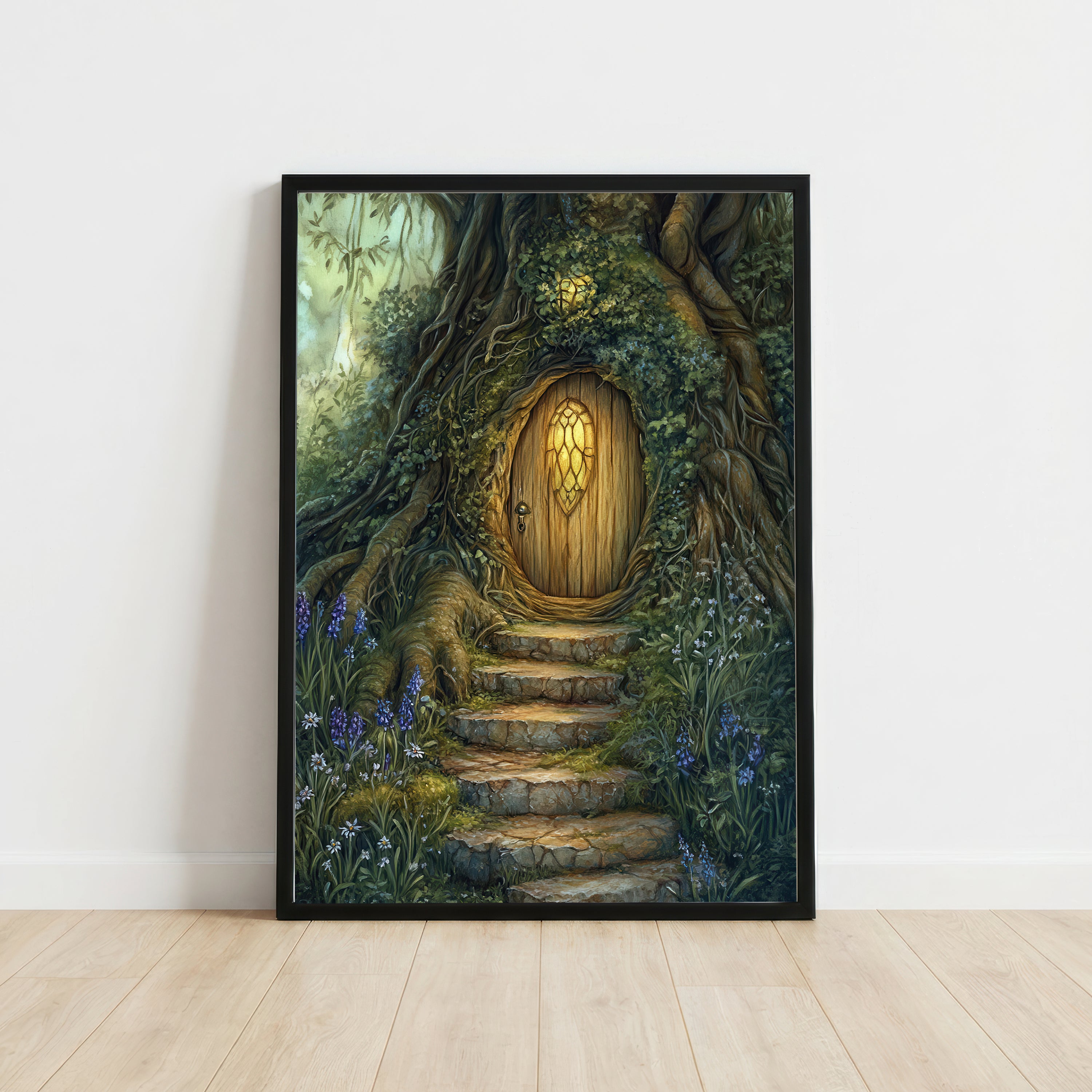 Enchanted Tree Door Fantasy Art Print