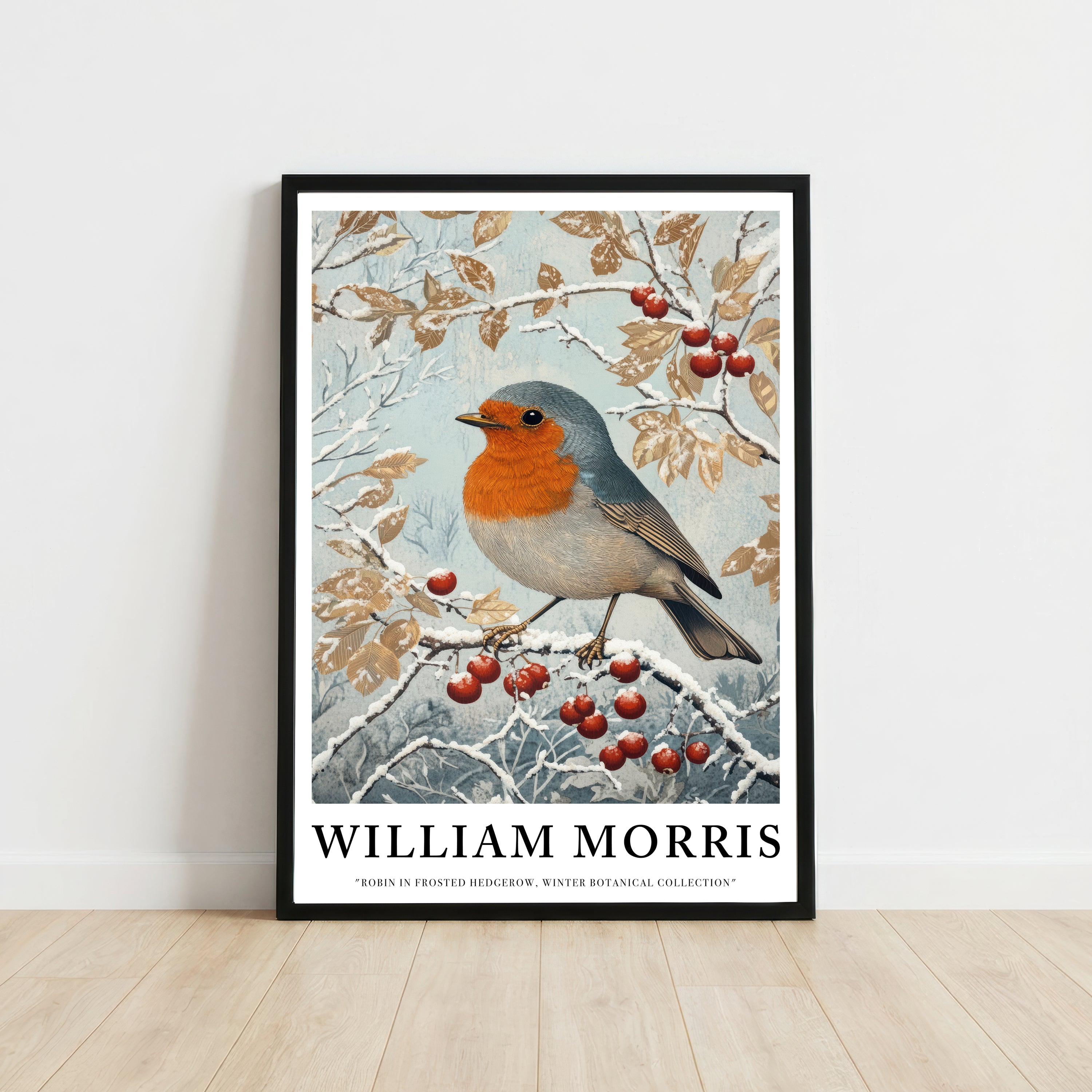 William Morris Inspired Robin Art Print