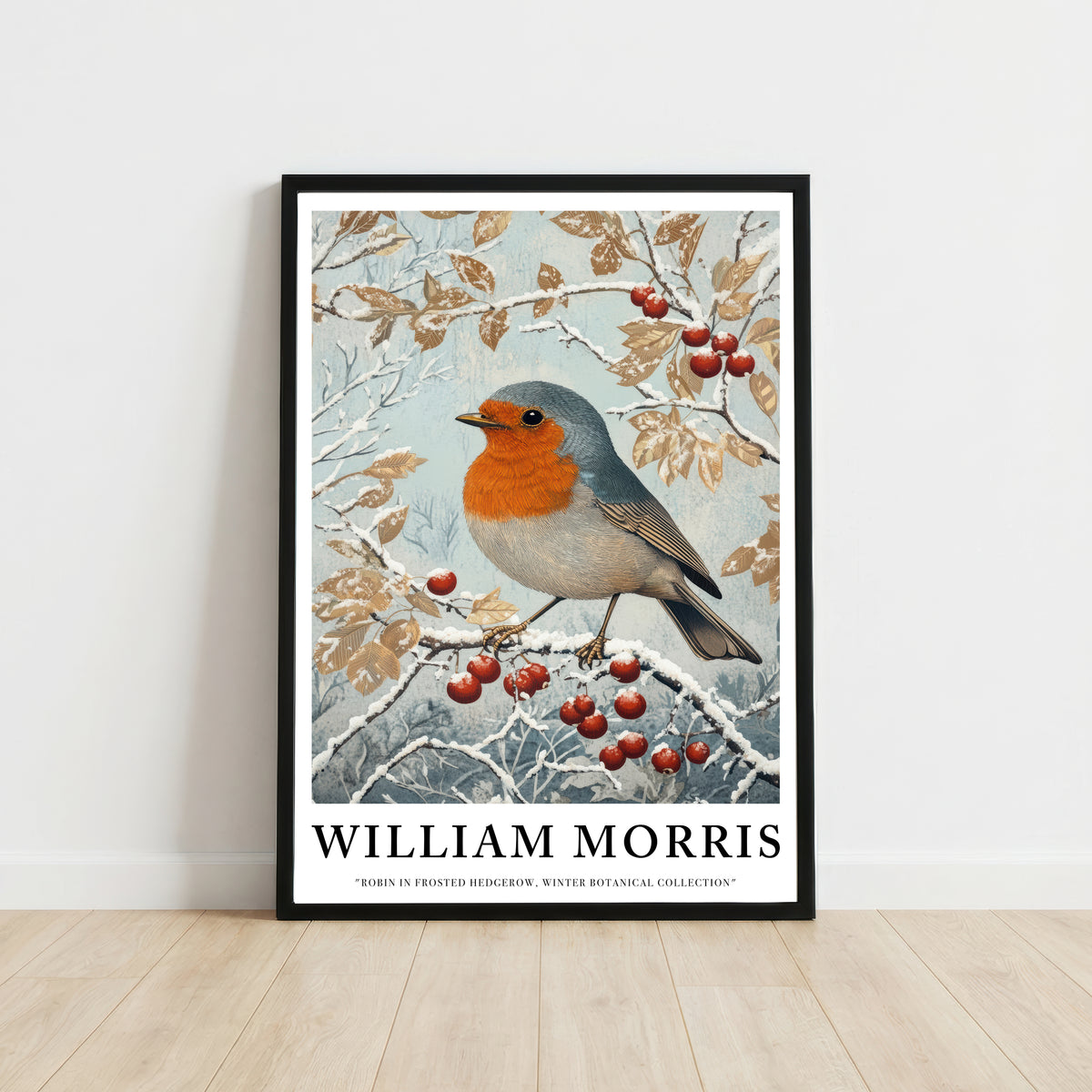 William Morris Inspired Robin Art Print