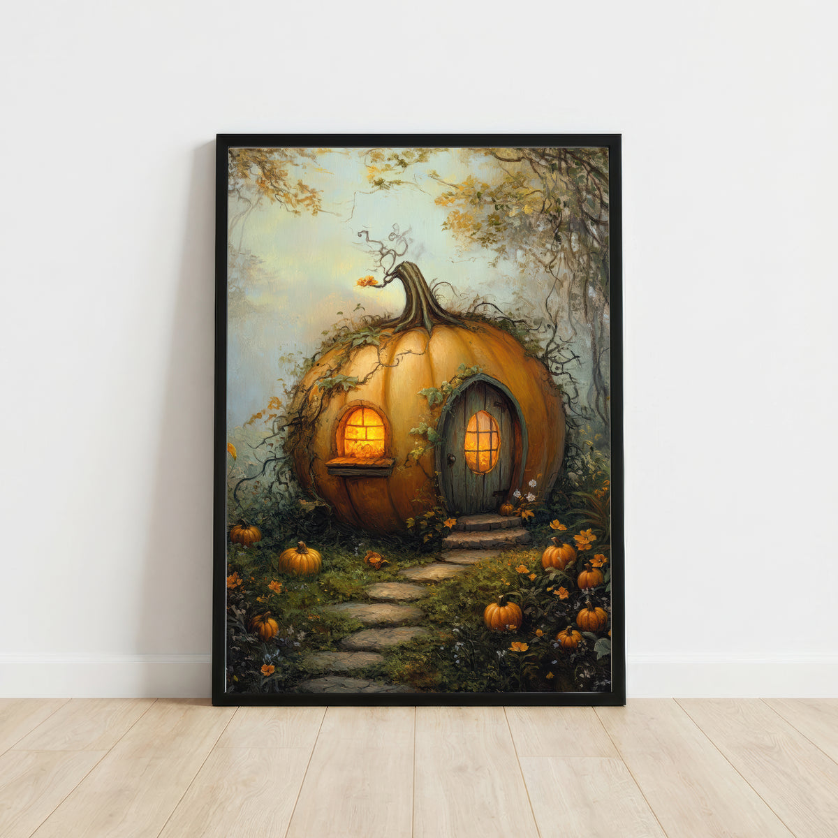 Whimsical Pumpkin House Art Print