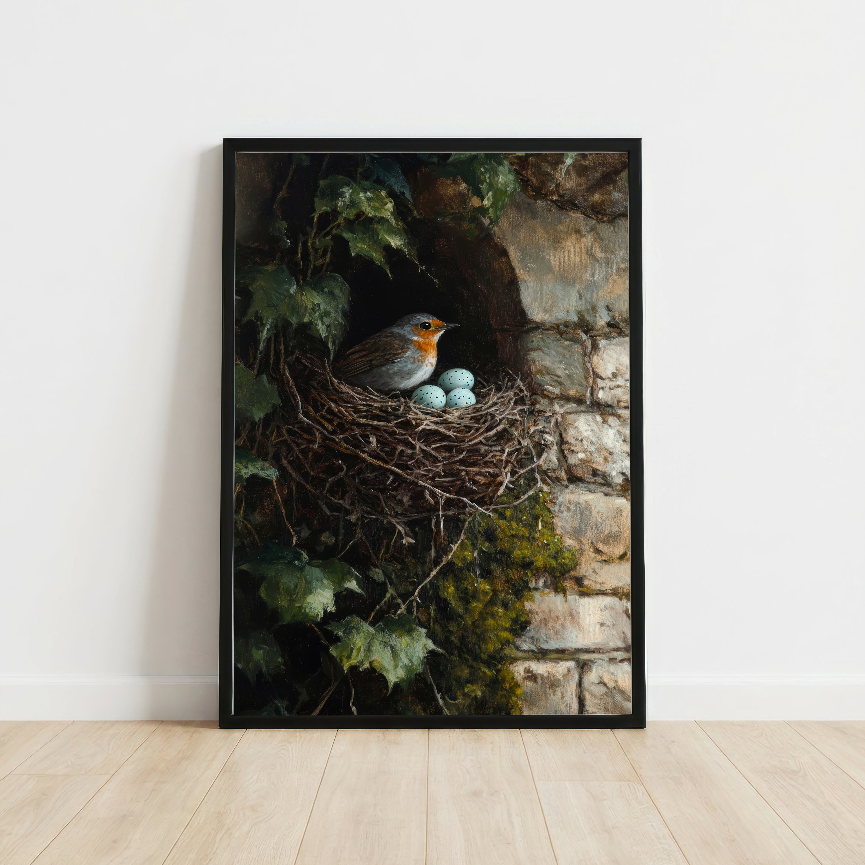 Robin Nest Painterly Art Print