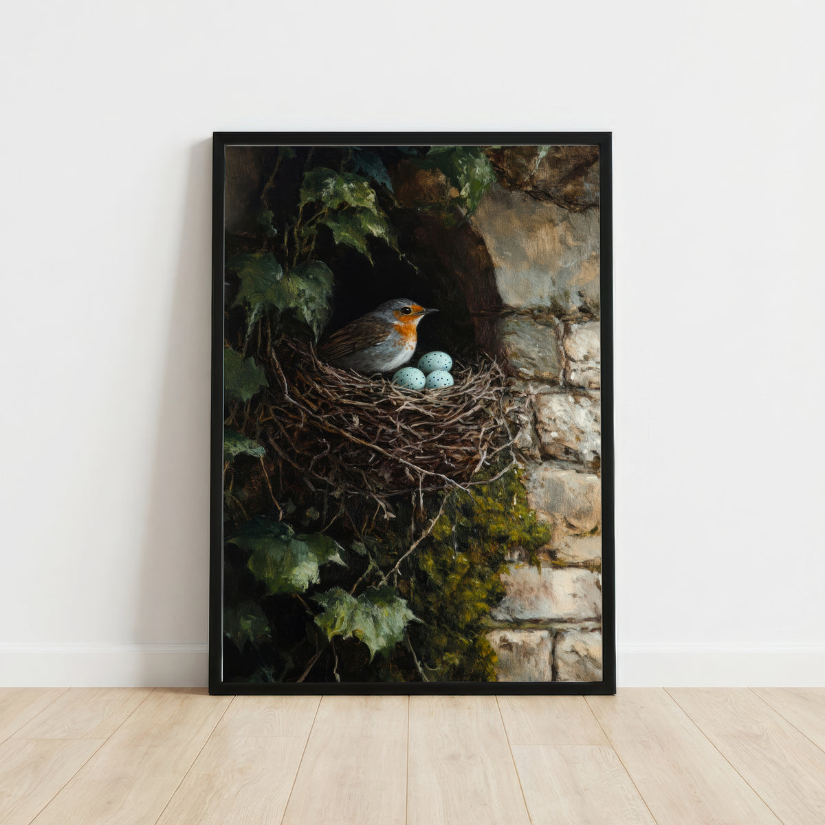 Robin Nest Painterly Art Print