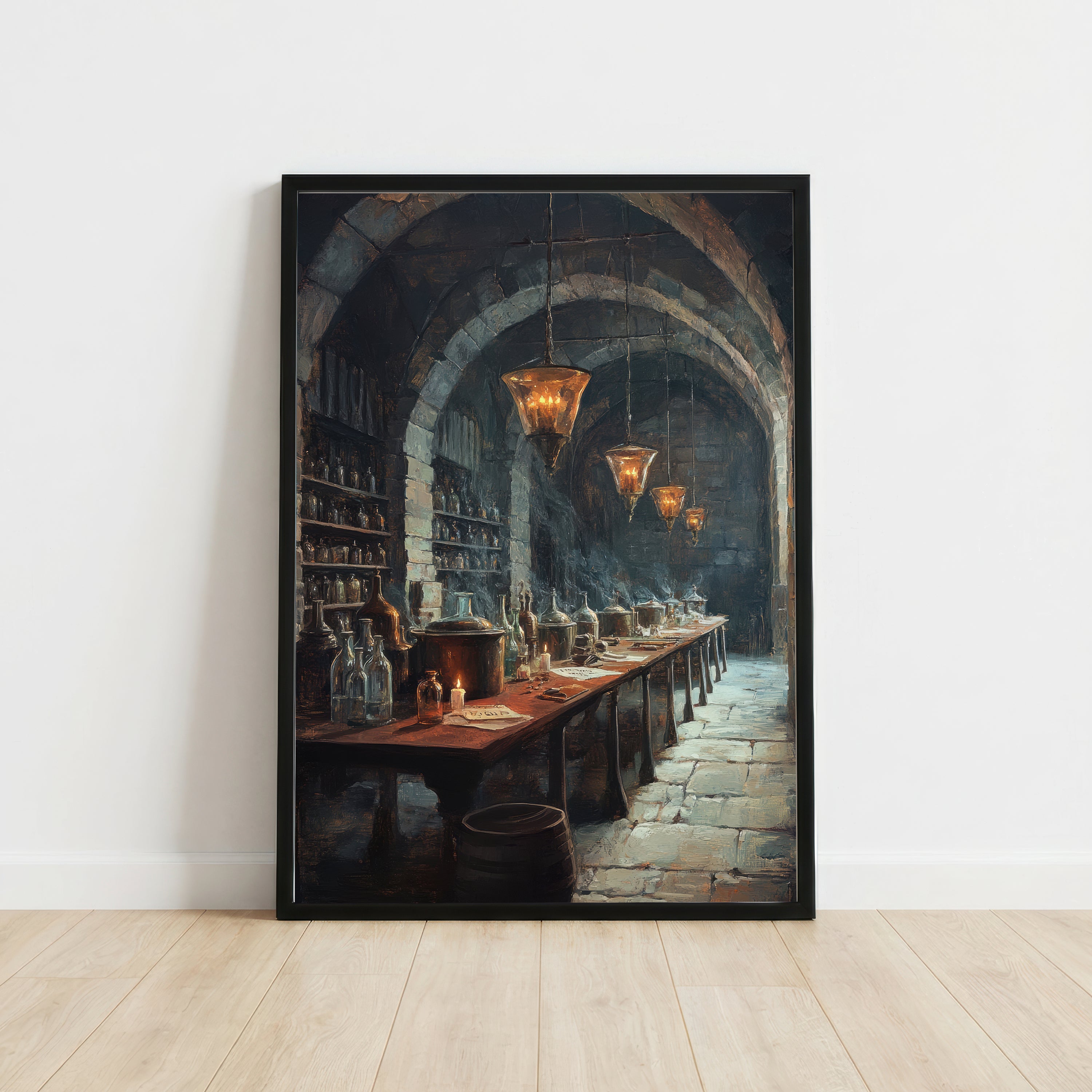 Gothic Apothecary Interior Art Print