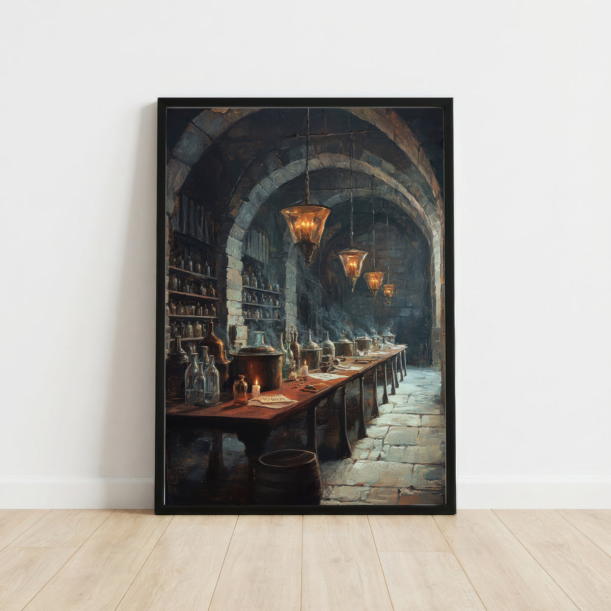 Gothic Apothecary Interior Art Print
