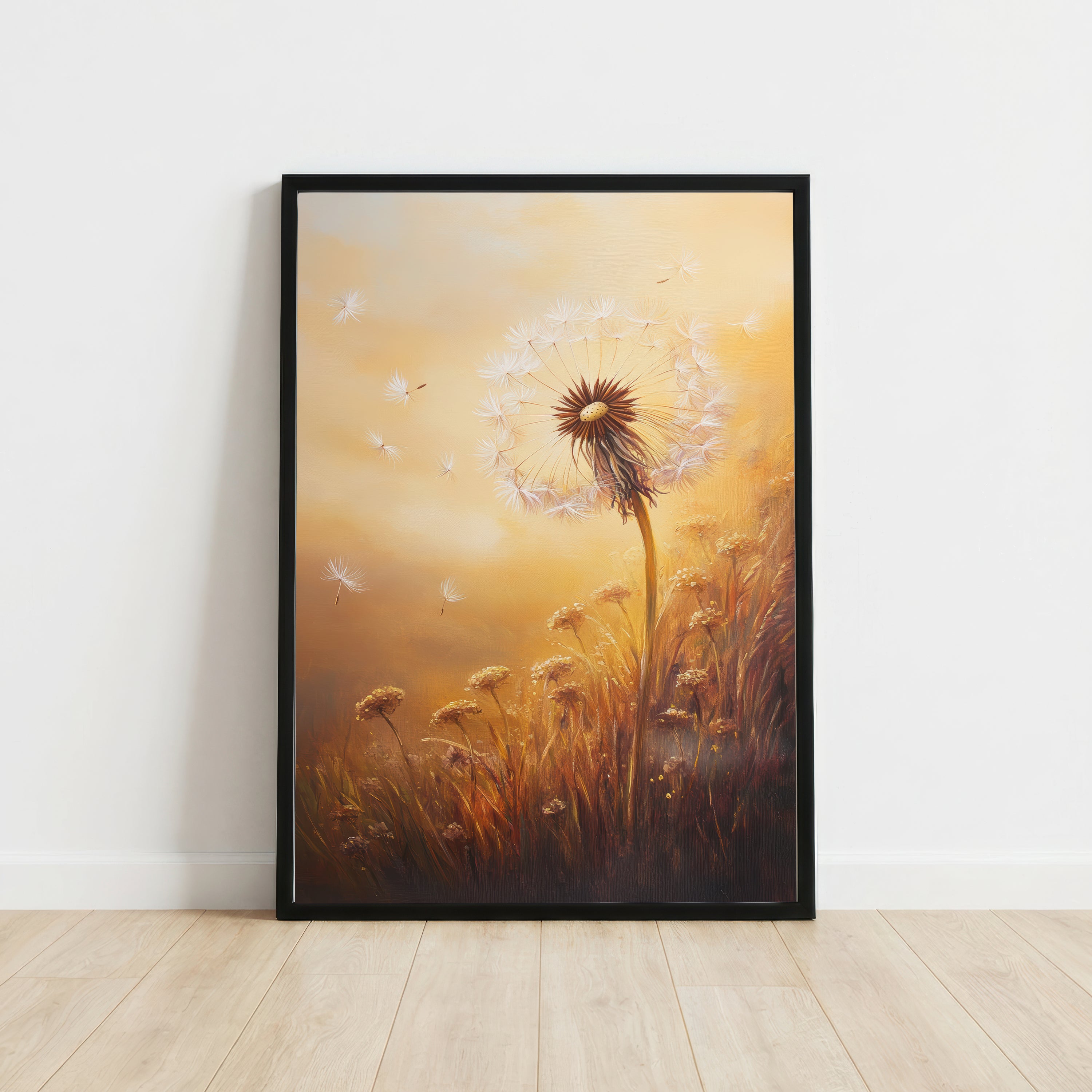 Golden Dandelion Meadow Art Print