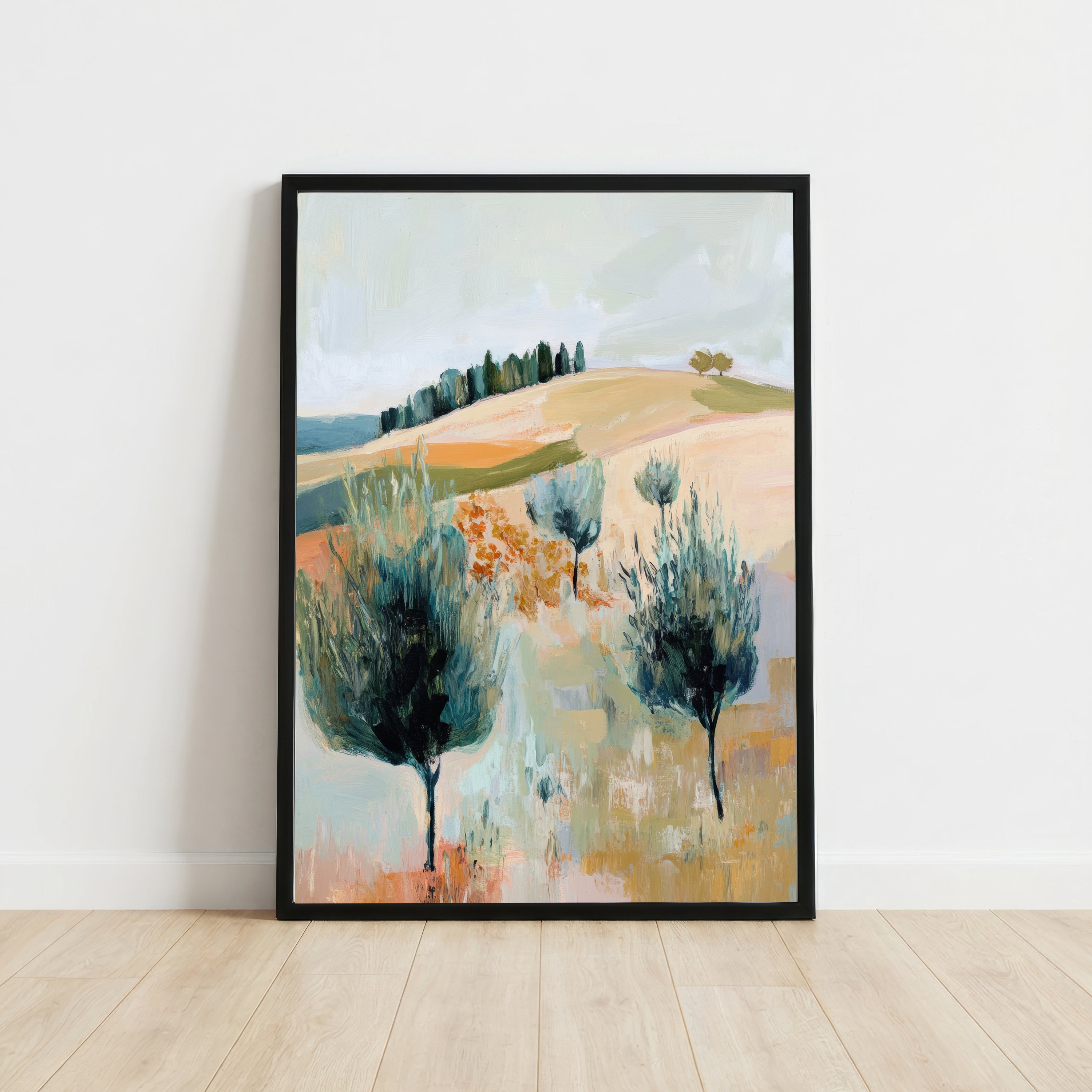 Abstract Countryside Trees Art Print
