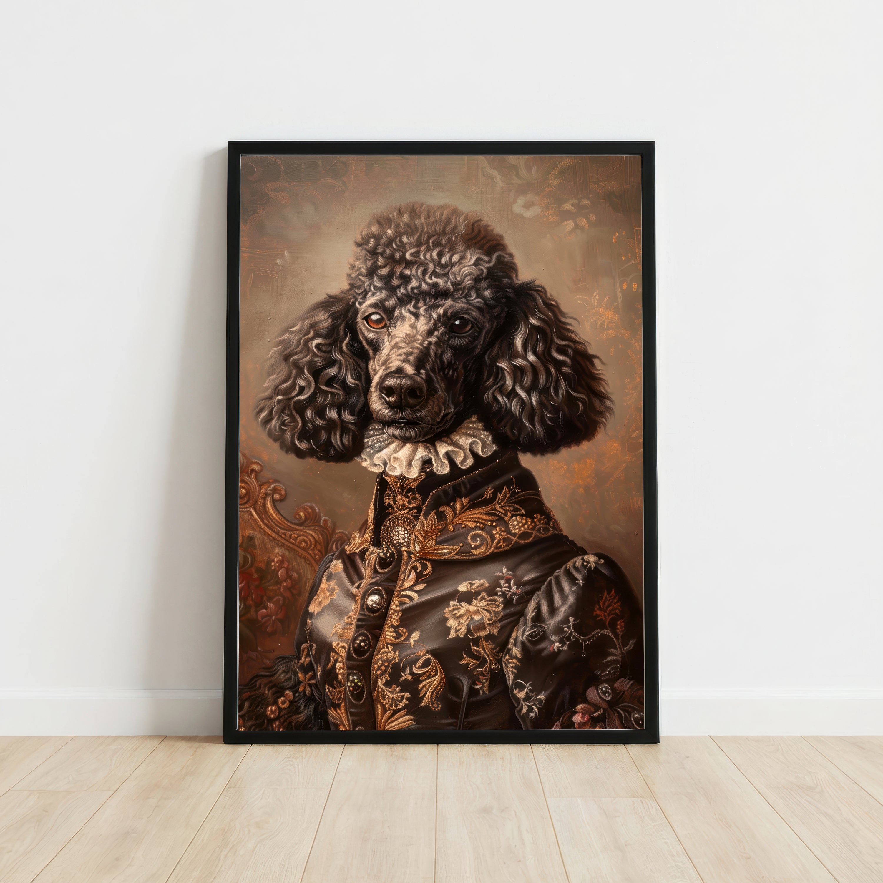 Victorian Poodle Portrait Art Print