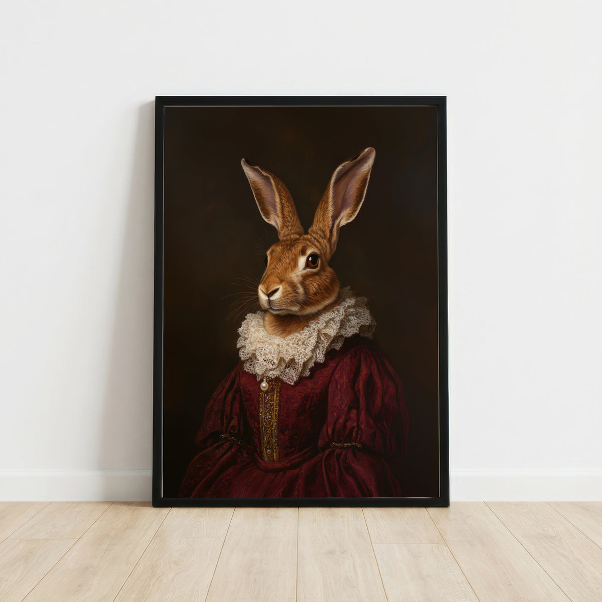 Aristocratic Rabbit Dark Academia Art Print