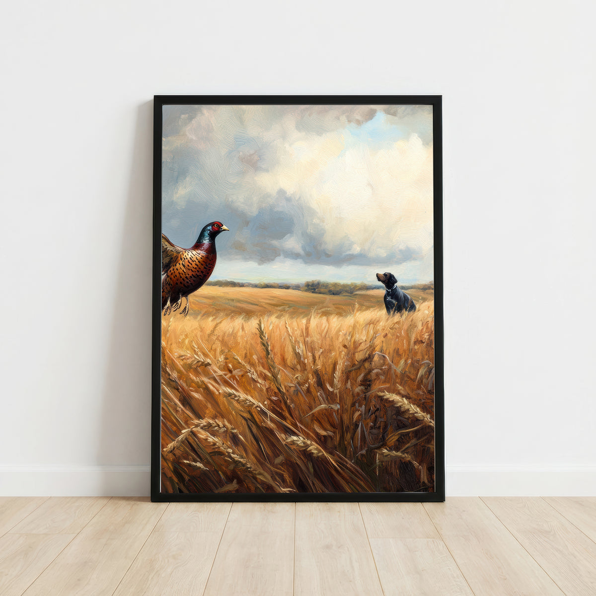 Flying Pheasant Countryside Art Print