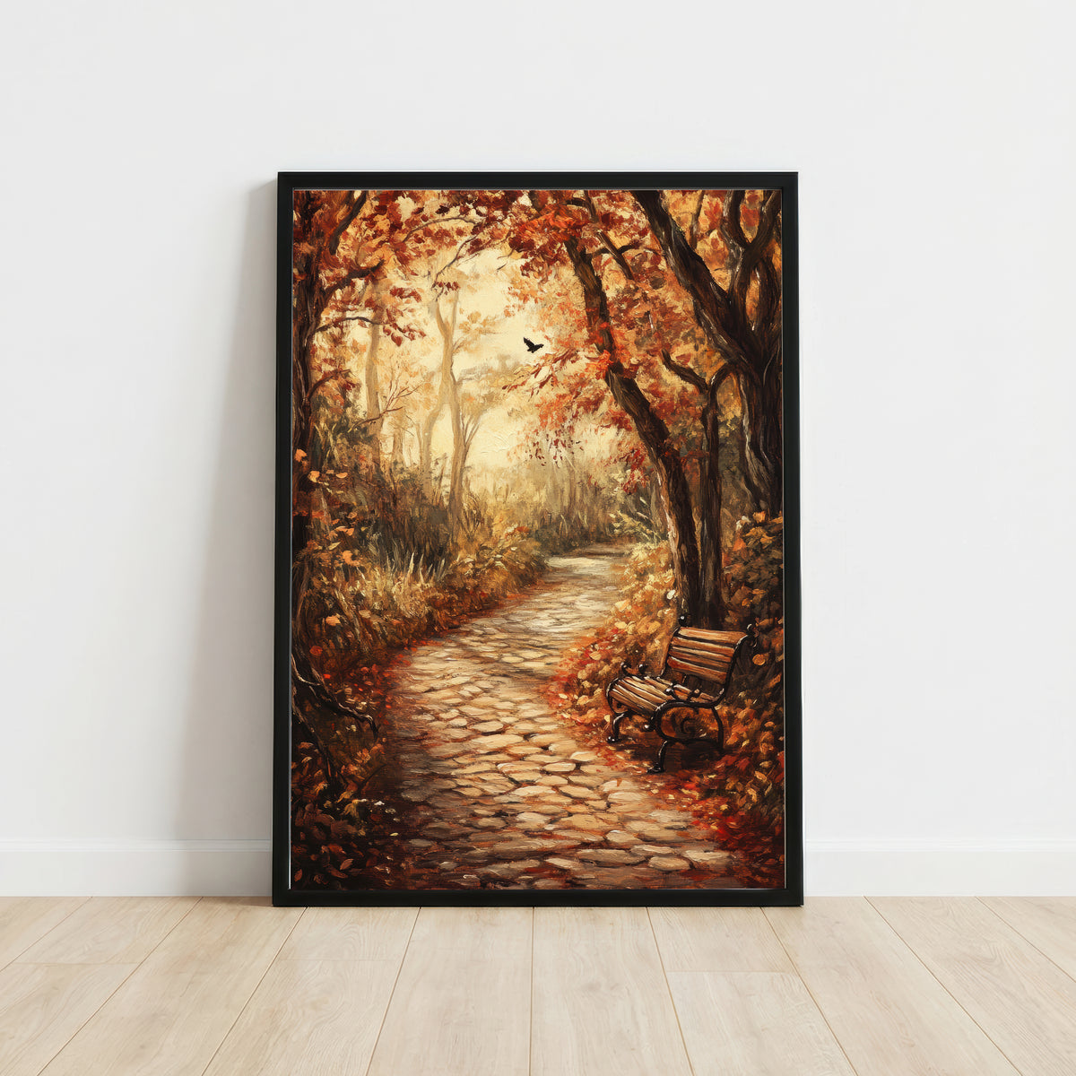 Autumn Woodland Path Art Print