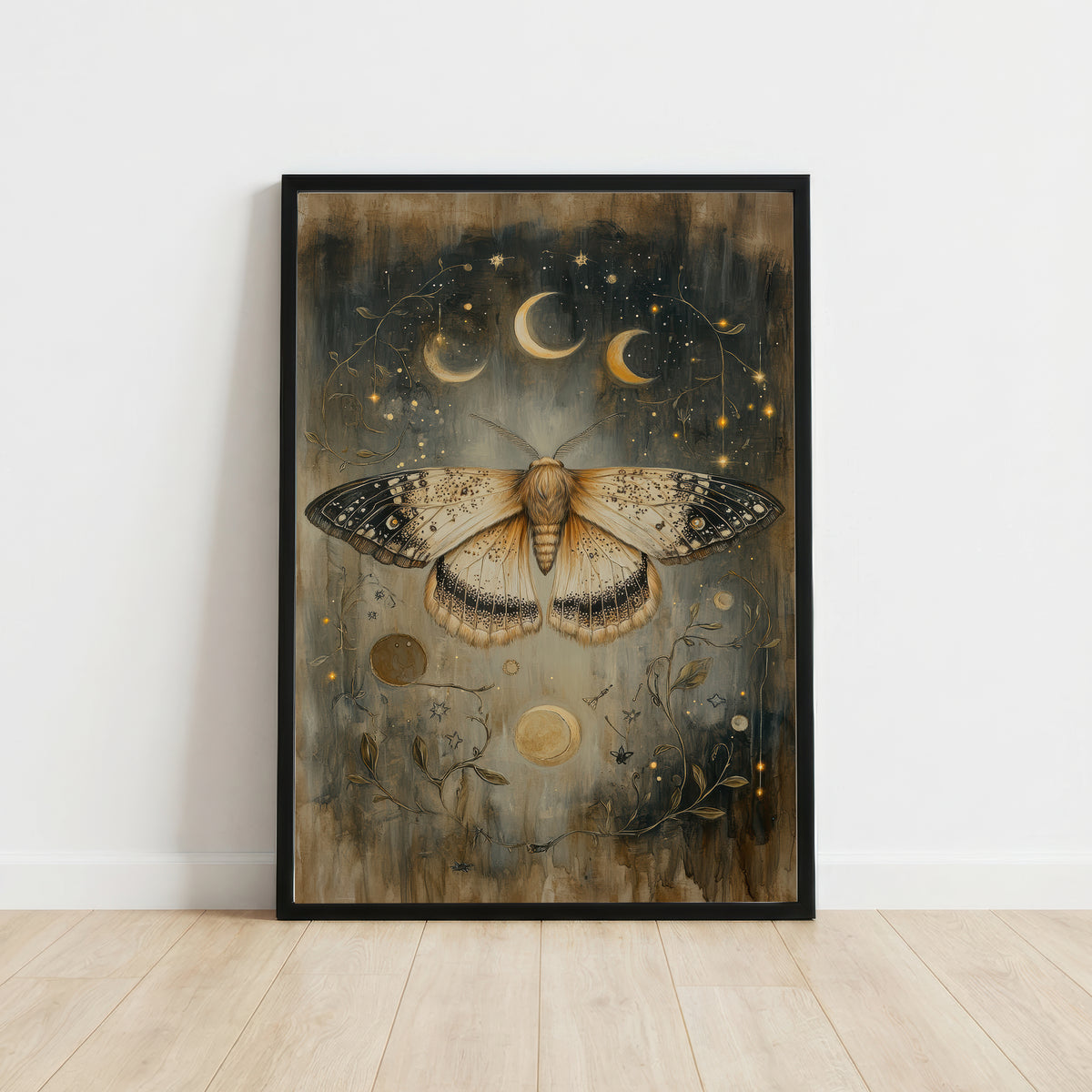 Moth Moonlight Art Print