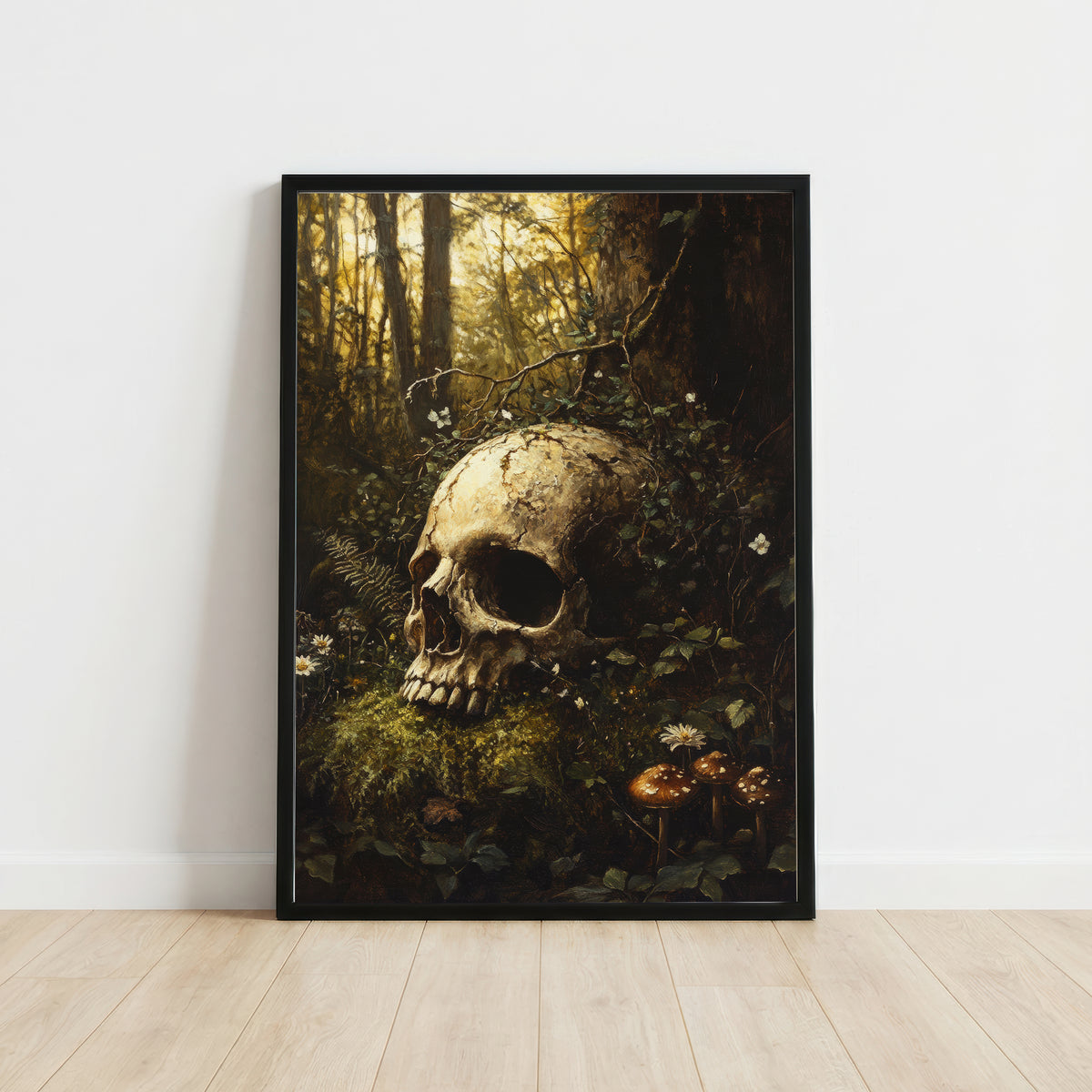 Forest Skull Gothic Art Print