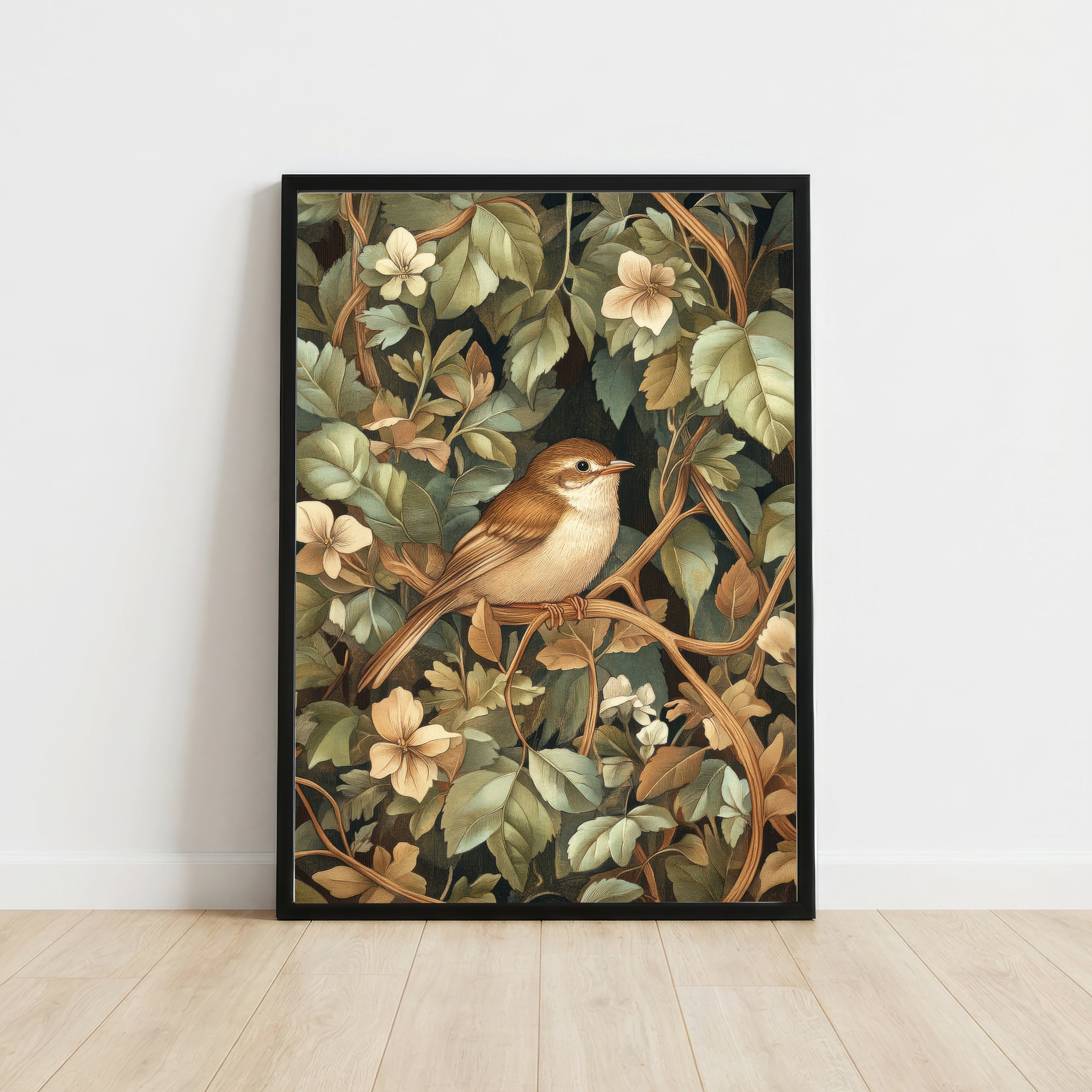 William Morris Inspired Songbird Art Print