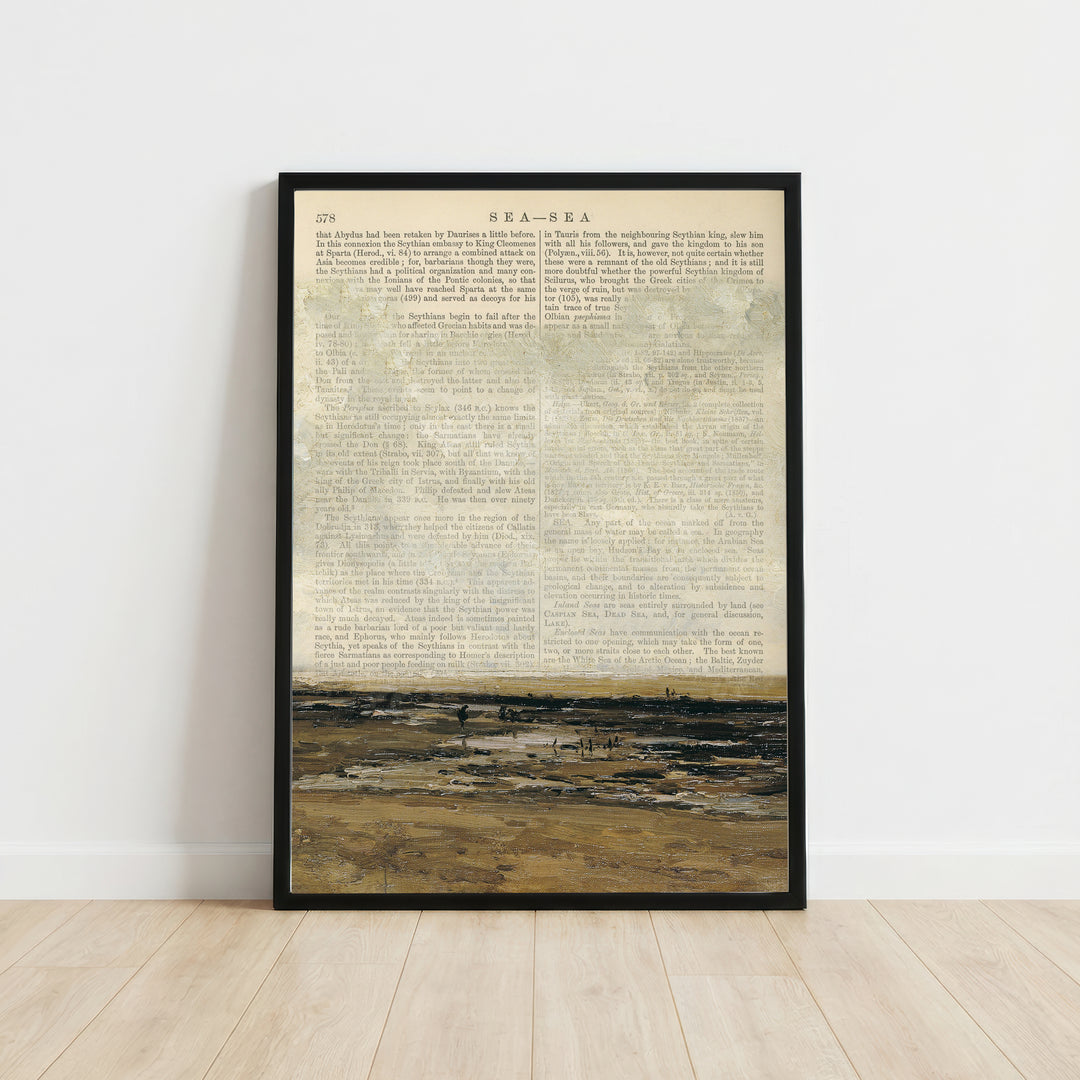 Vintage Sea Text Art Print