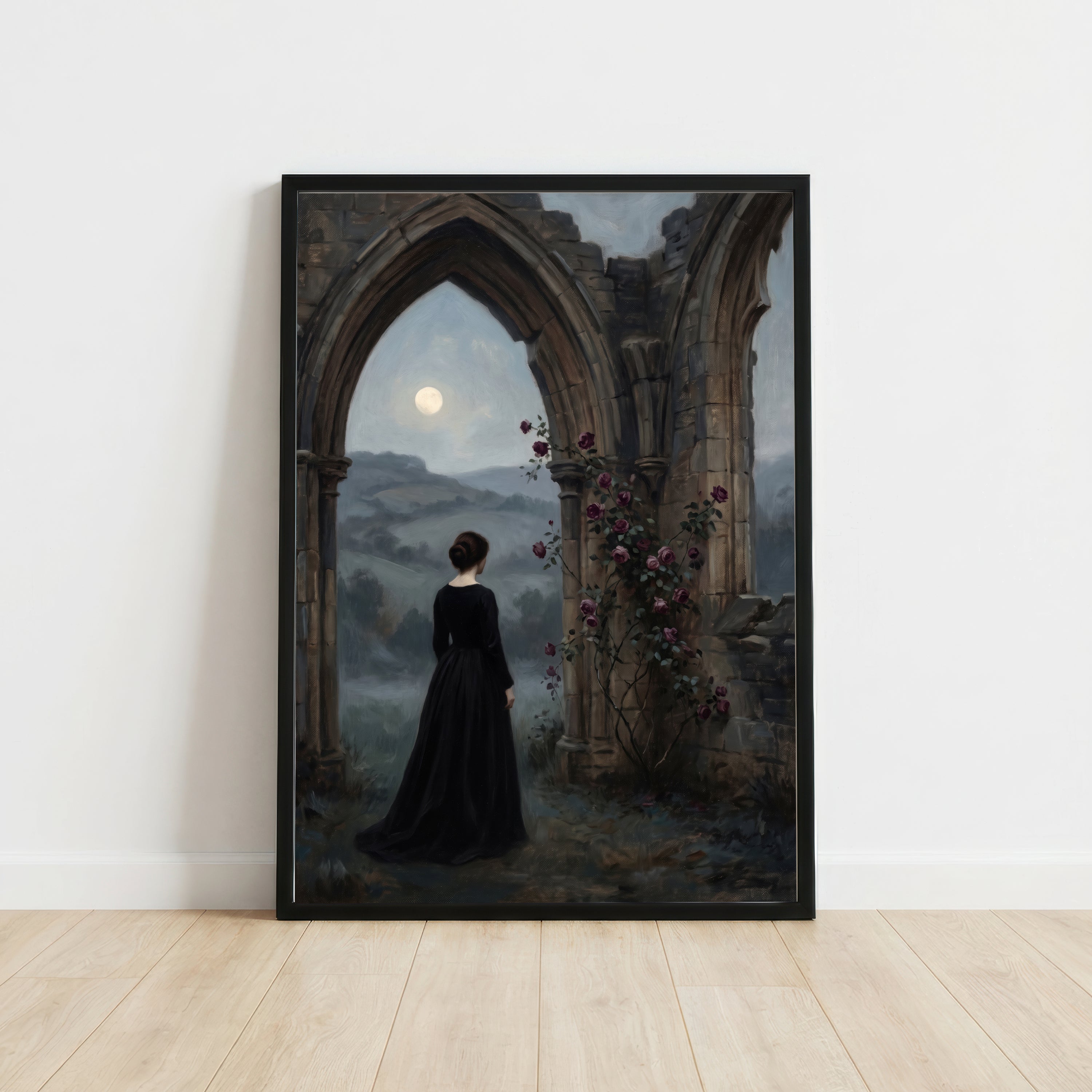 Woman Beneath Gothic Arch Art Print