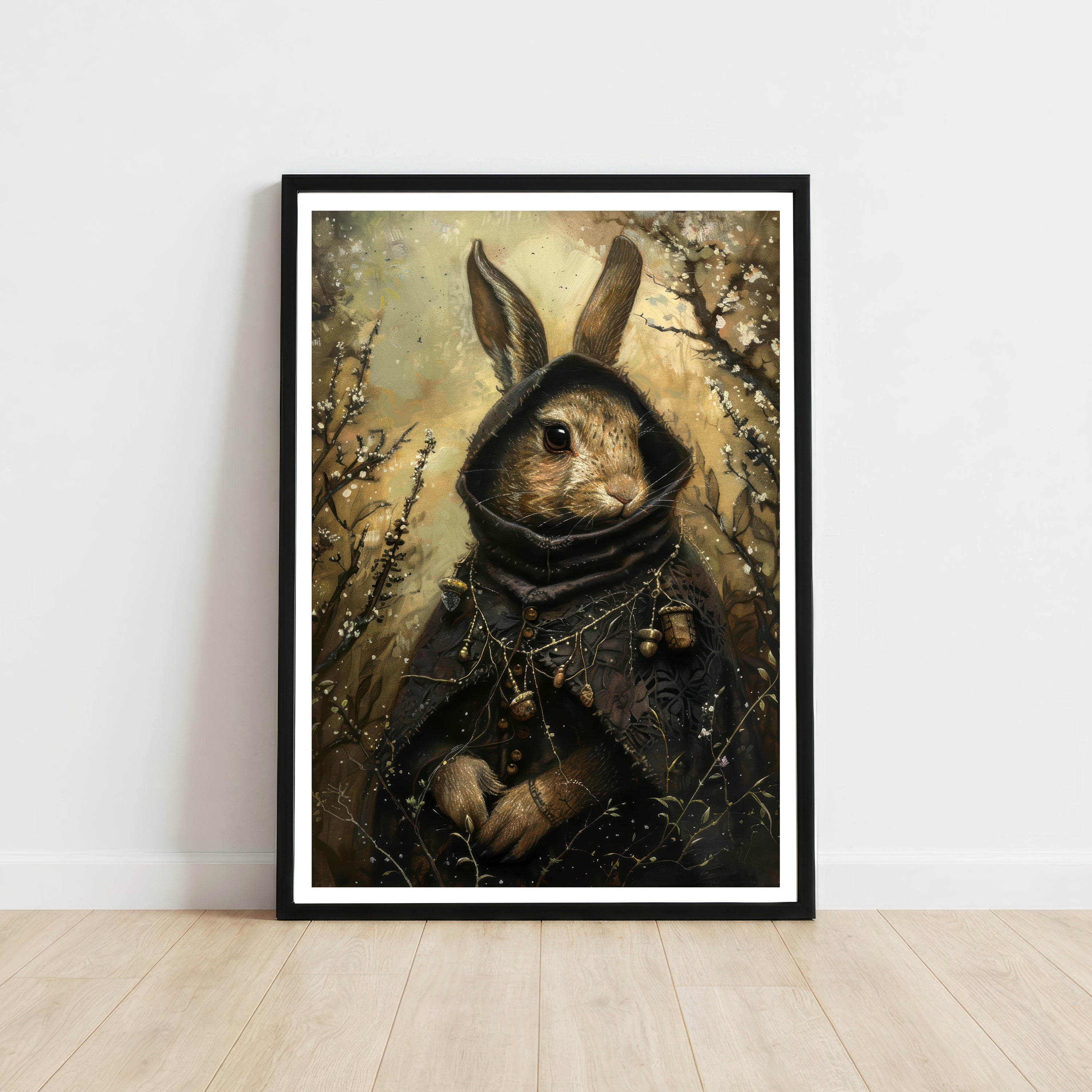 Gothic Rabbit Art Print