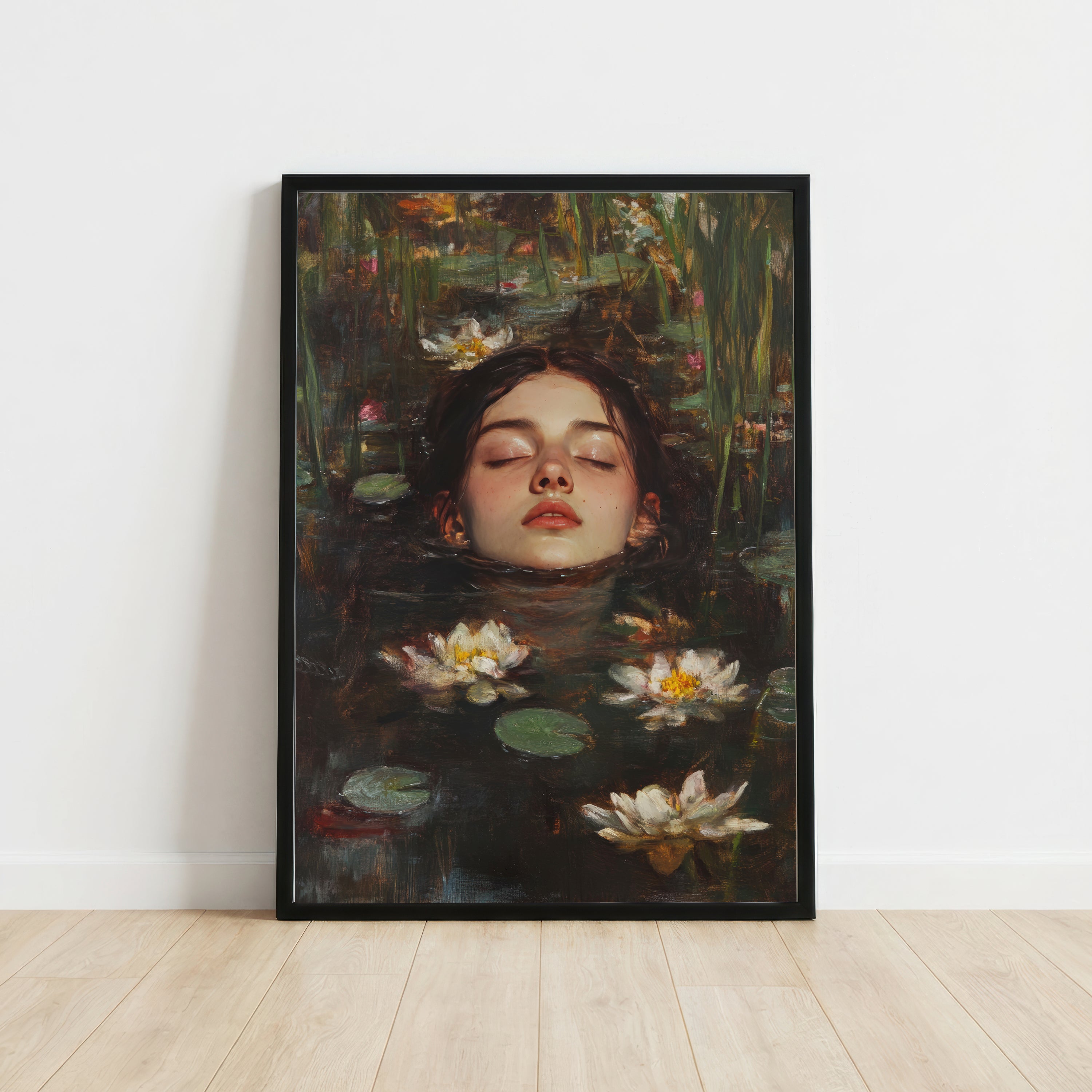 Water Lily Woman Art Print