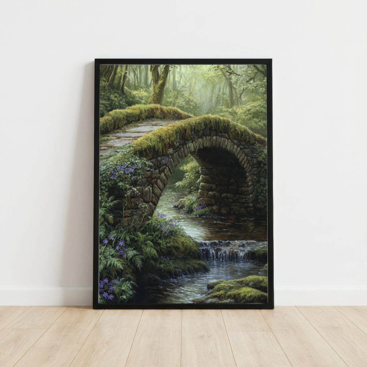 Mossy Woodland Stream Art Print