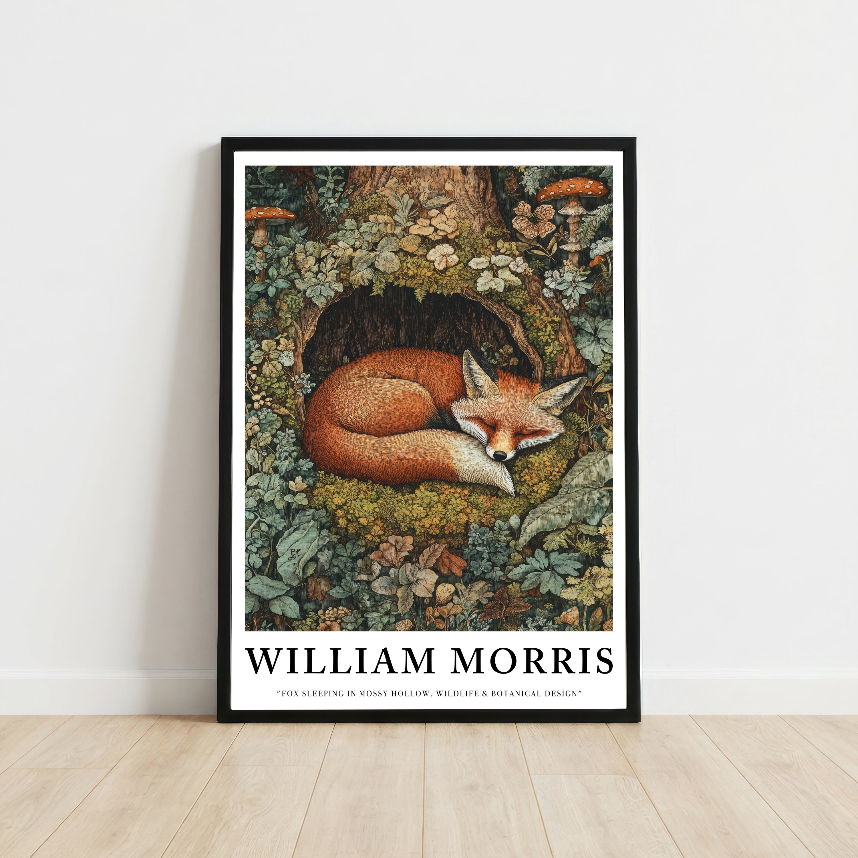 William Morris Inspired Fox Art Print