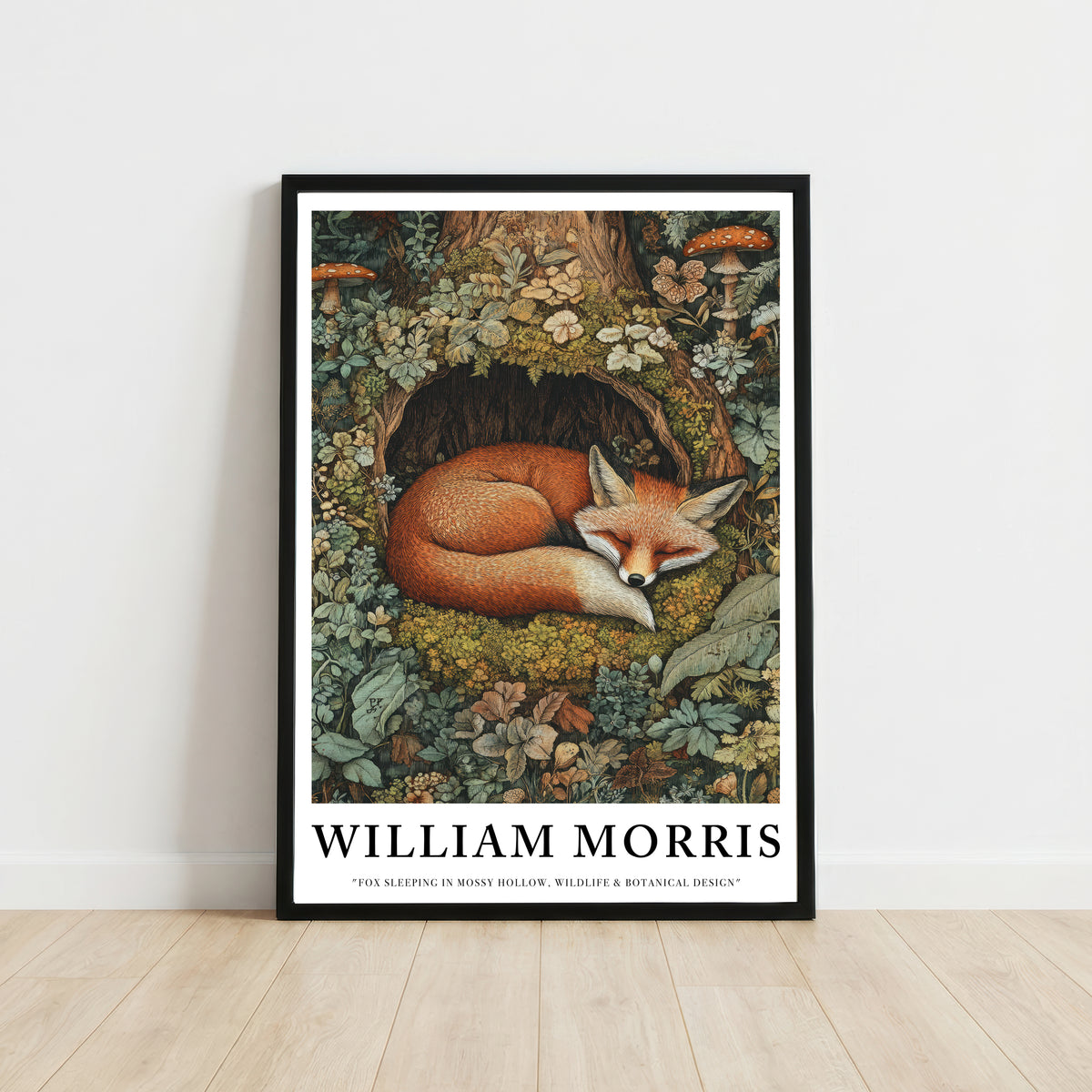 William Morris Inspired Fox Art Print