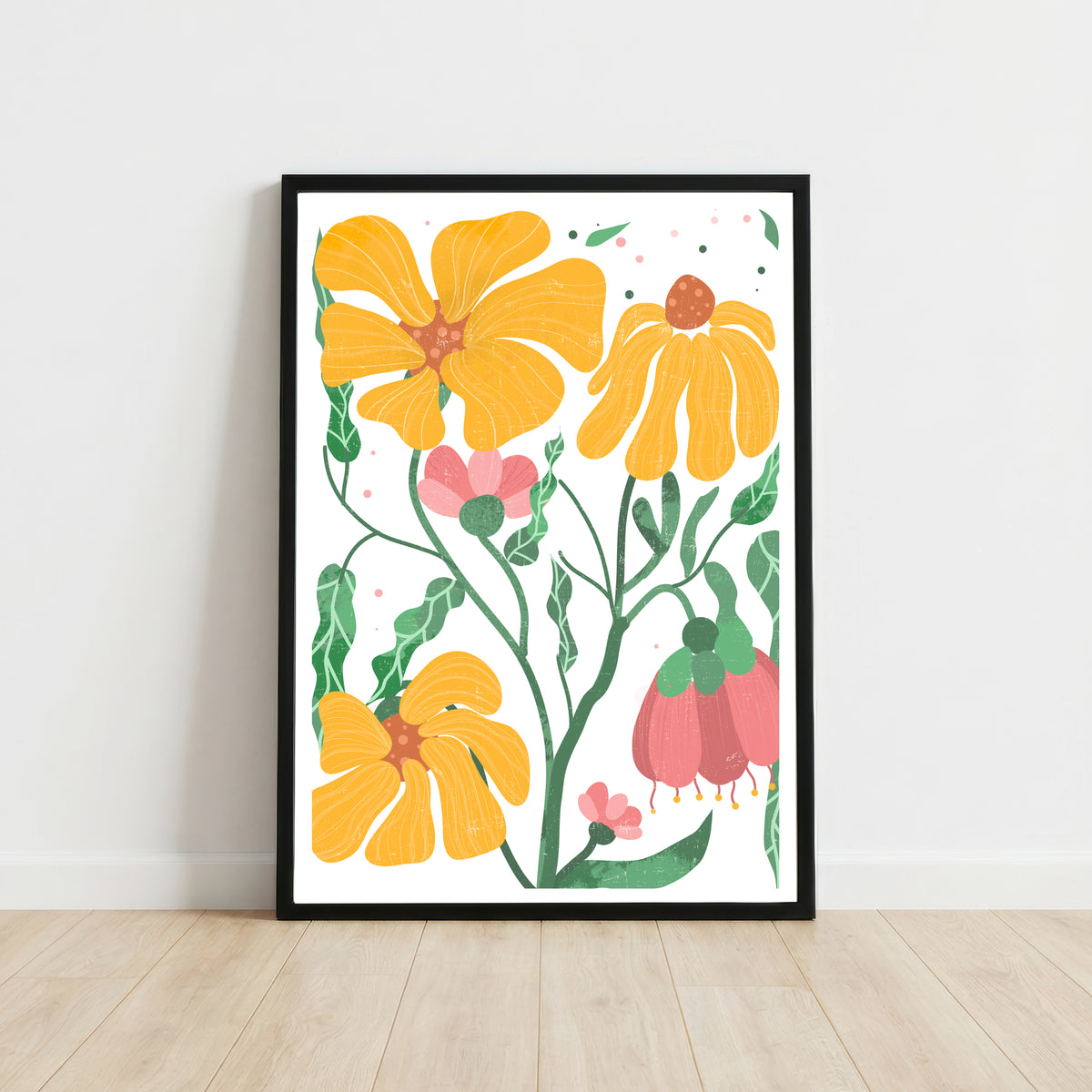 Colourful Wildflower Botanical Art Print