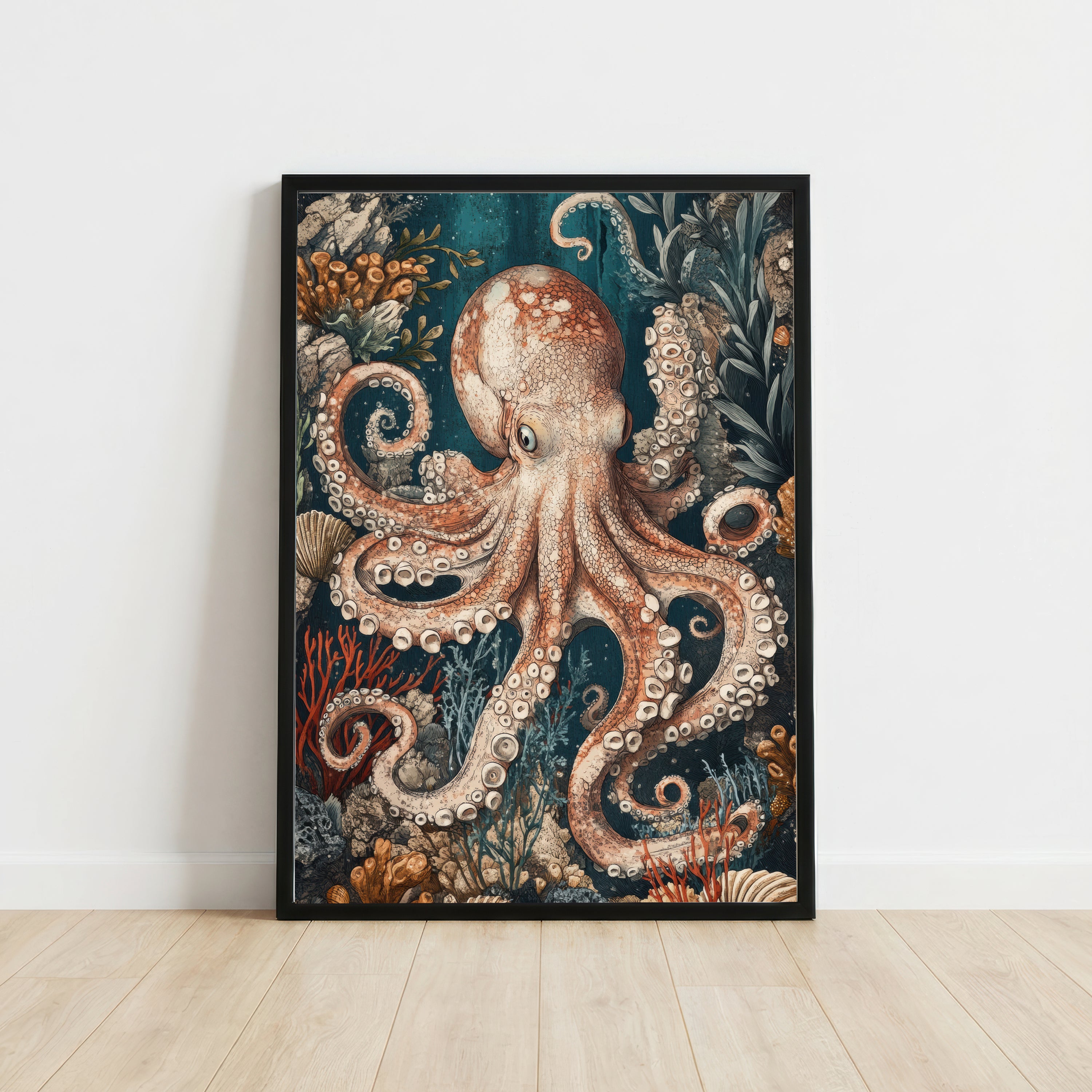 Vintage Octopus Art Print