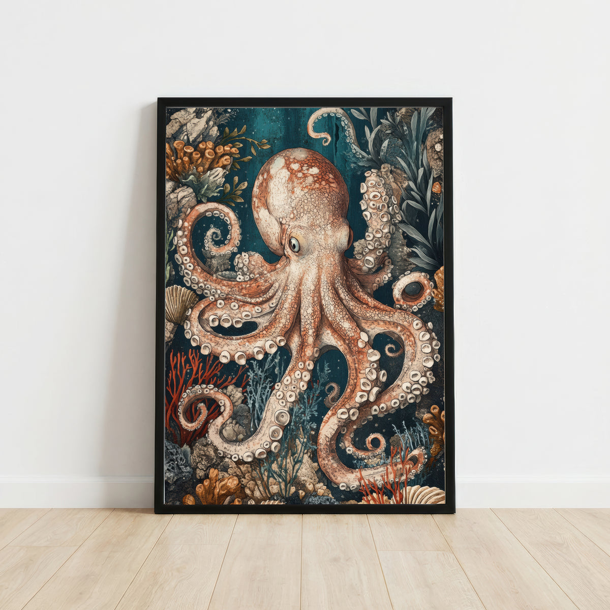 Vintage Octopus Art Print