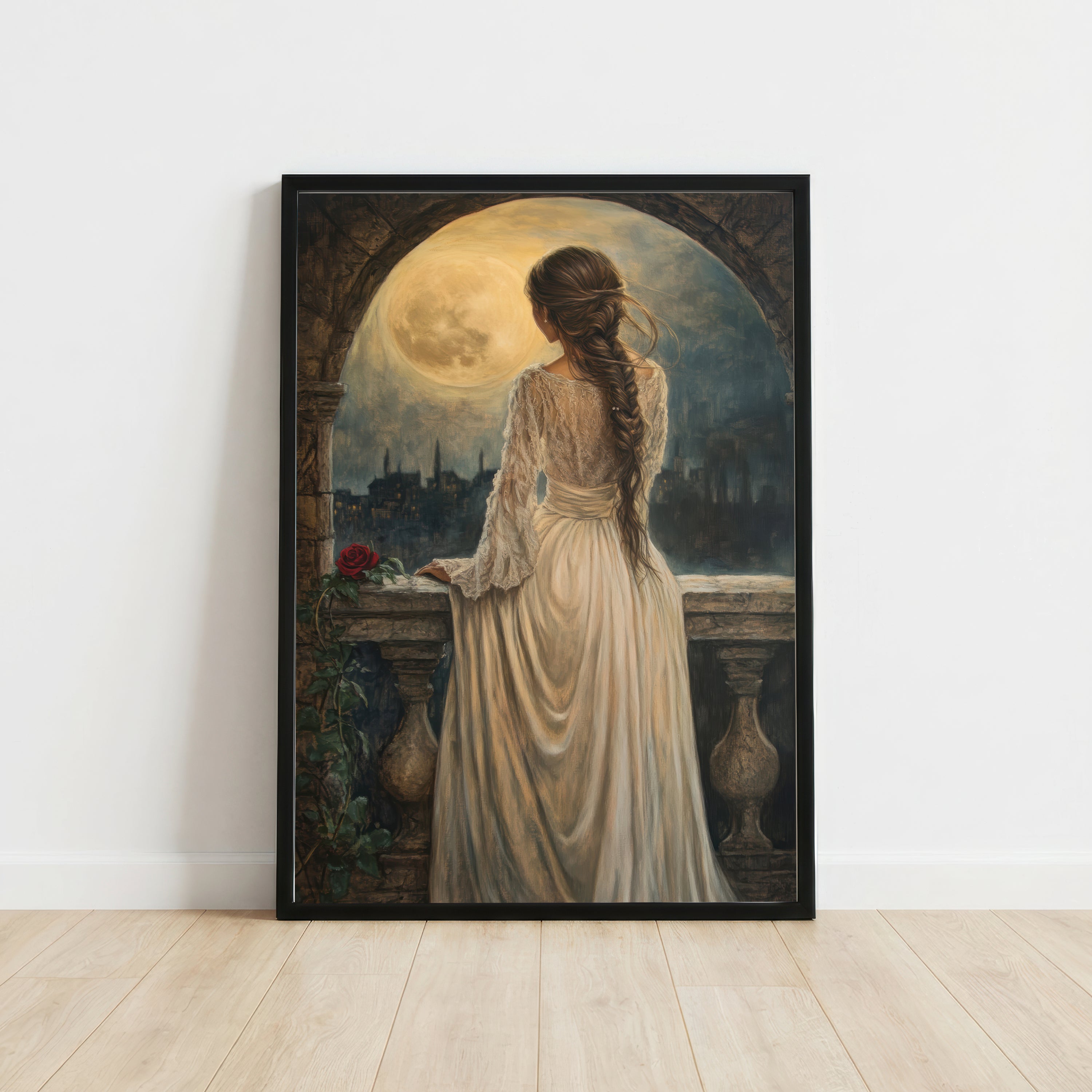 Moonlit Woman Gothic Art Print